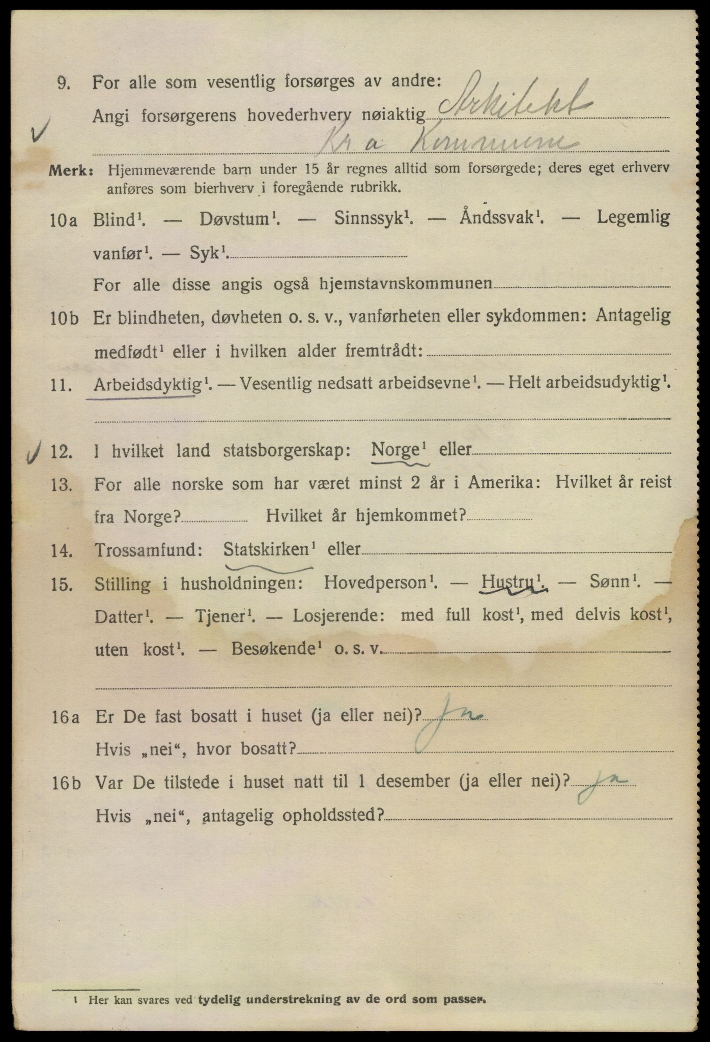 SAO, 1920 census for Kristiania, 1920, p. 348000