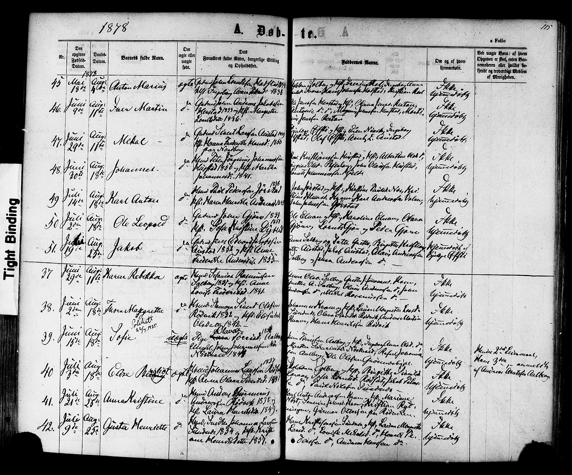 Ministerialprotokoller, klokkerbøker og fødselsregistre - Nord-Trøndelag, SAT/A-1458/730/L0284: Parish register (official) no. 730A09, 1866-1878, p. 115