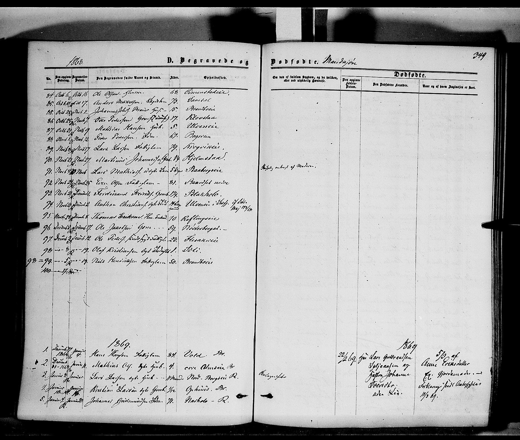 Ringsaker prestekontor, AV/SAH-PREST-014/K/Ka/L0010: Parish register (official) no. 10, 1861-1869, p. 349