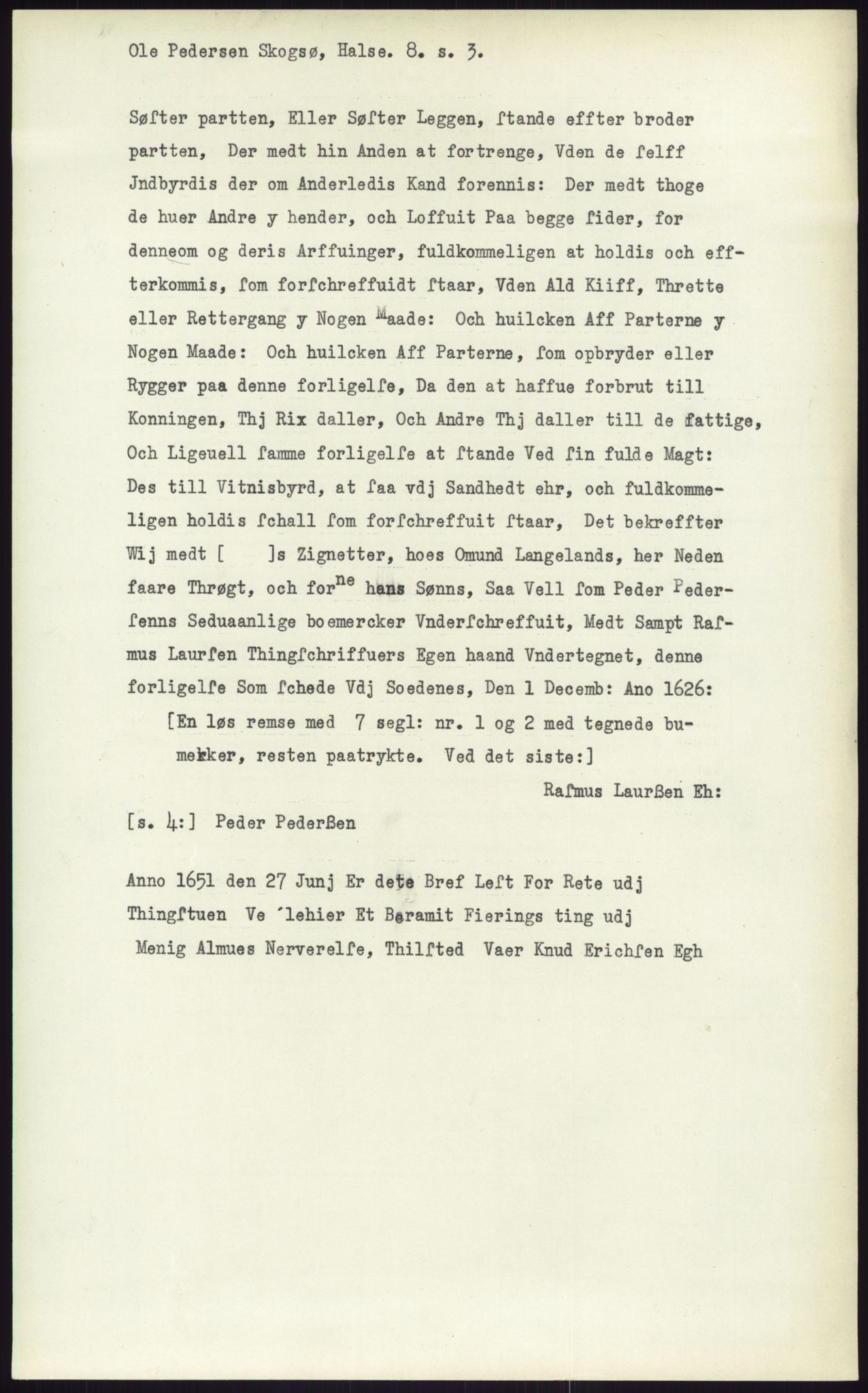 Samlinger til kildeutgivelse, Diplomavskriftsamlingen, AV/RA-EA-4053/H/Ha, p. 2865