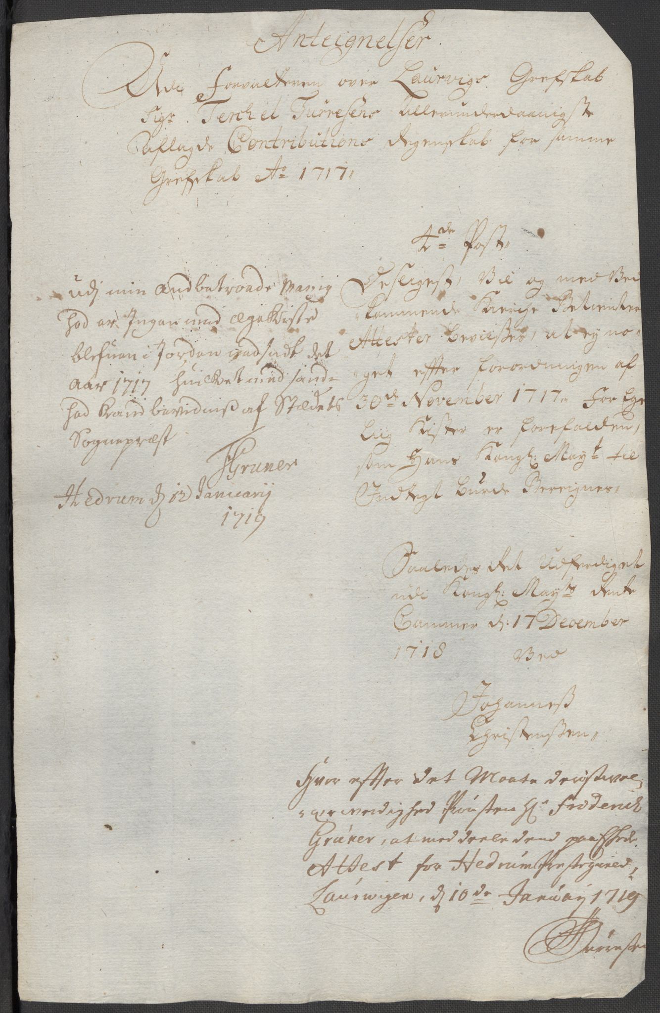 Rentekammeret inntil 1814, Reviderte regnskaper, Fogderegnskap, AV/RA-EA-4092/R33/L1987: Fogderegnskap Larvik grevskap, 1716-1717, p. 649