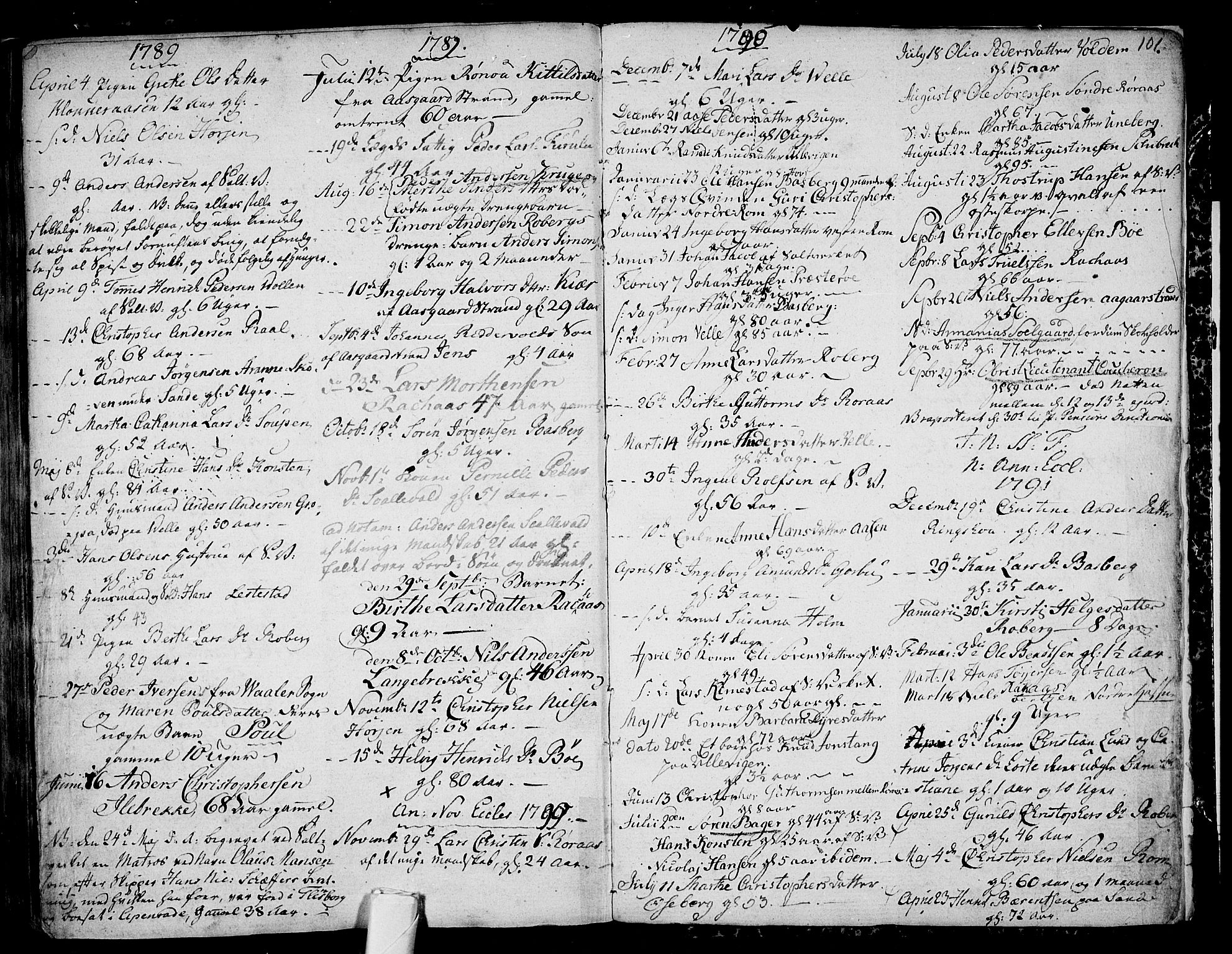 Sem kirkebøker, AV/SAKO-A-5/F/Fb/L0002: Parish register (official) no. II 2, 1764-1792, p. 101