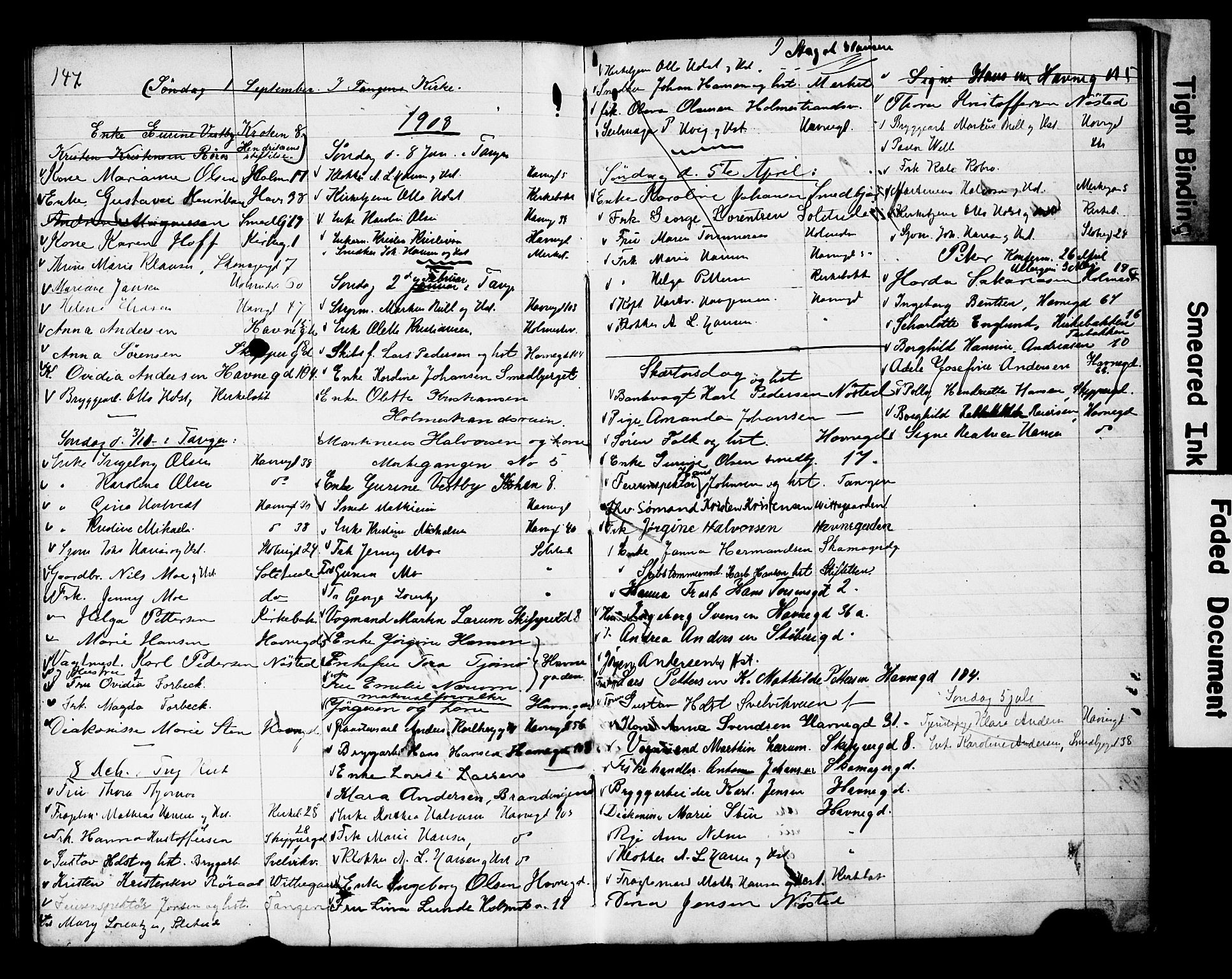Strømsø kirkebøker, SAKO/A-246/Y/Yb/L0002: Parish register draft no. II 2, 1907-1915, p. 147