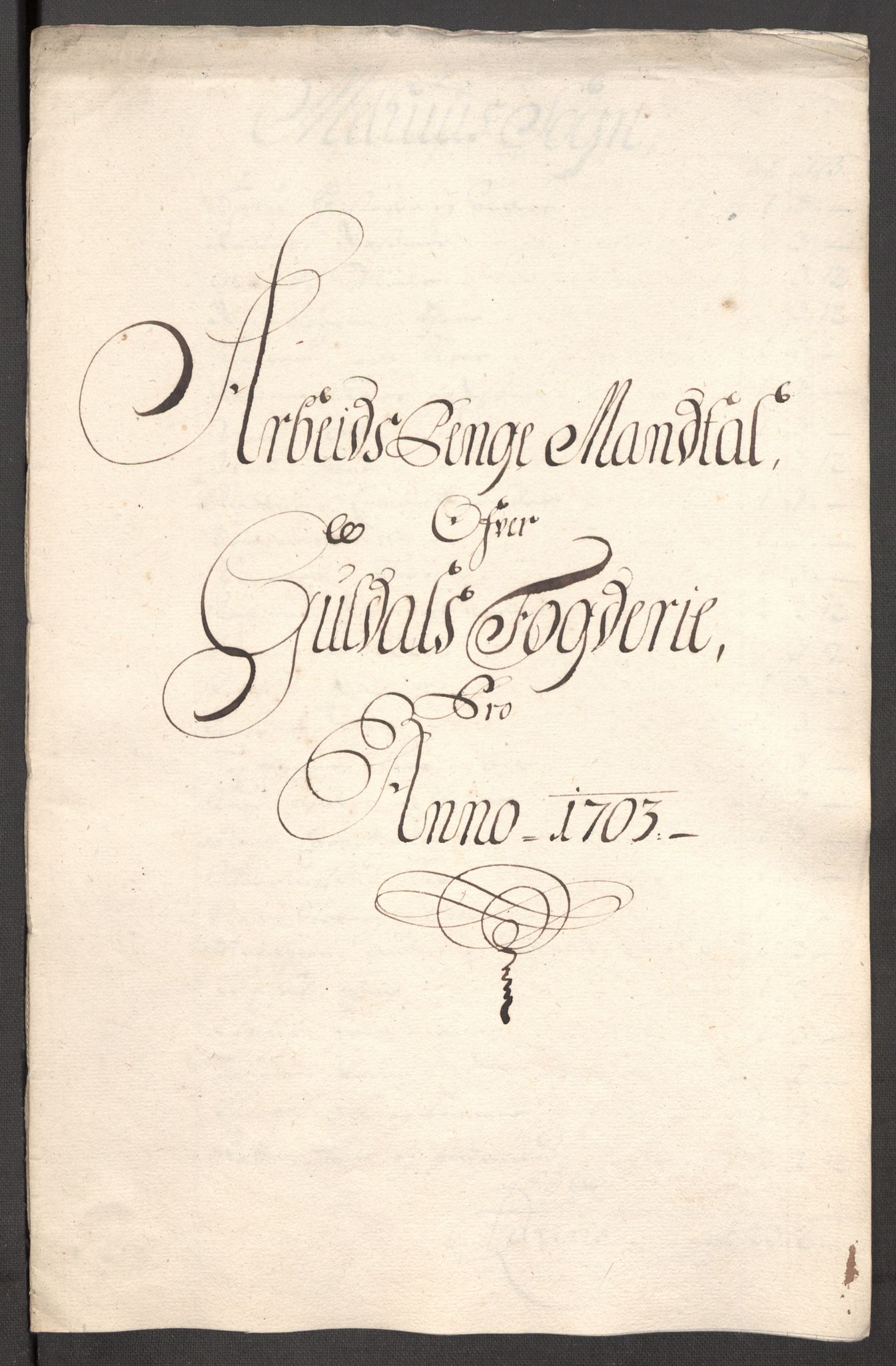 Rentekammeret inntil 1814, Reviderte regnskaper, Fogderegnskap, RA/EA-4092/R60/L3953: Fogderegnskap Orkdal og Gauldal, 1703, p. 339