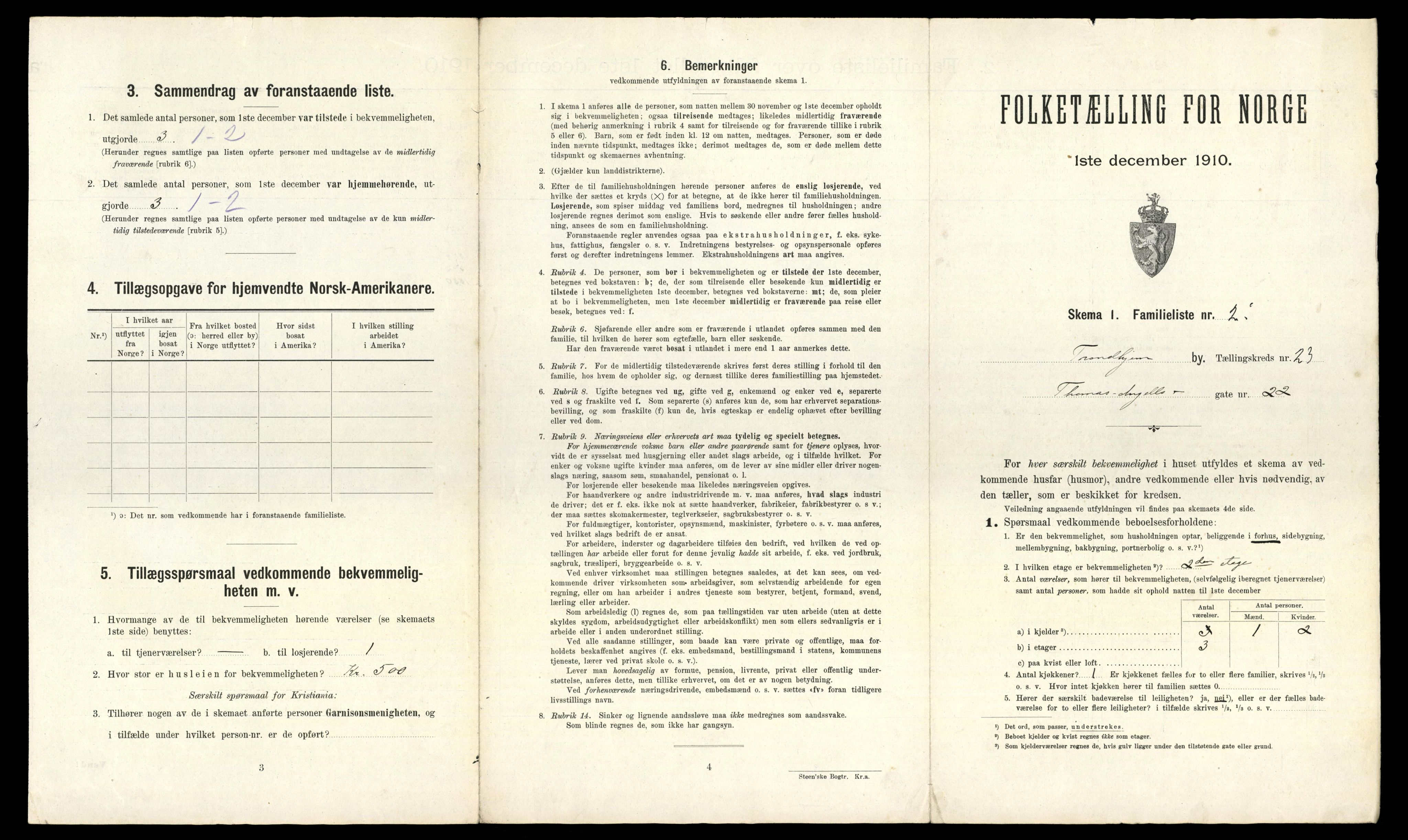 RA, 1910 census for Trondheim, 1910, p. 6391