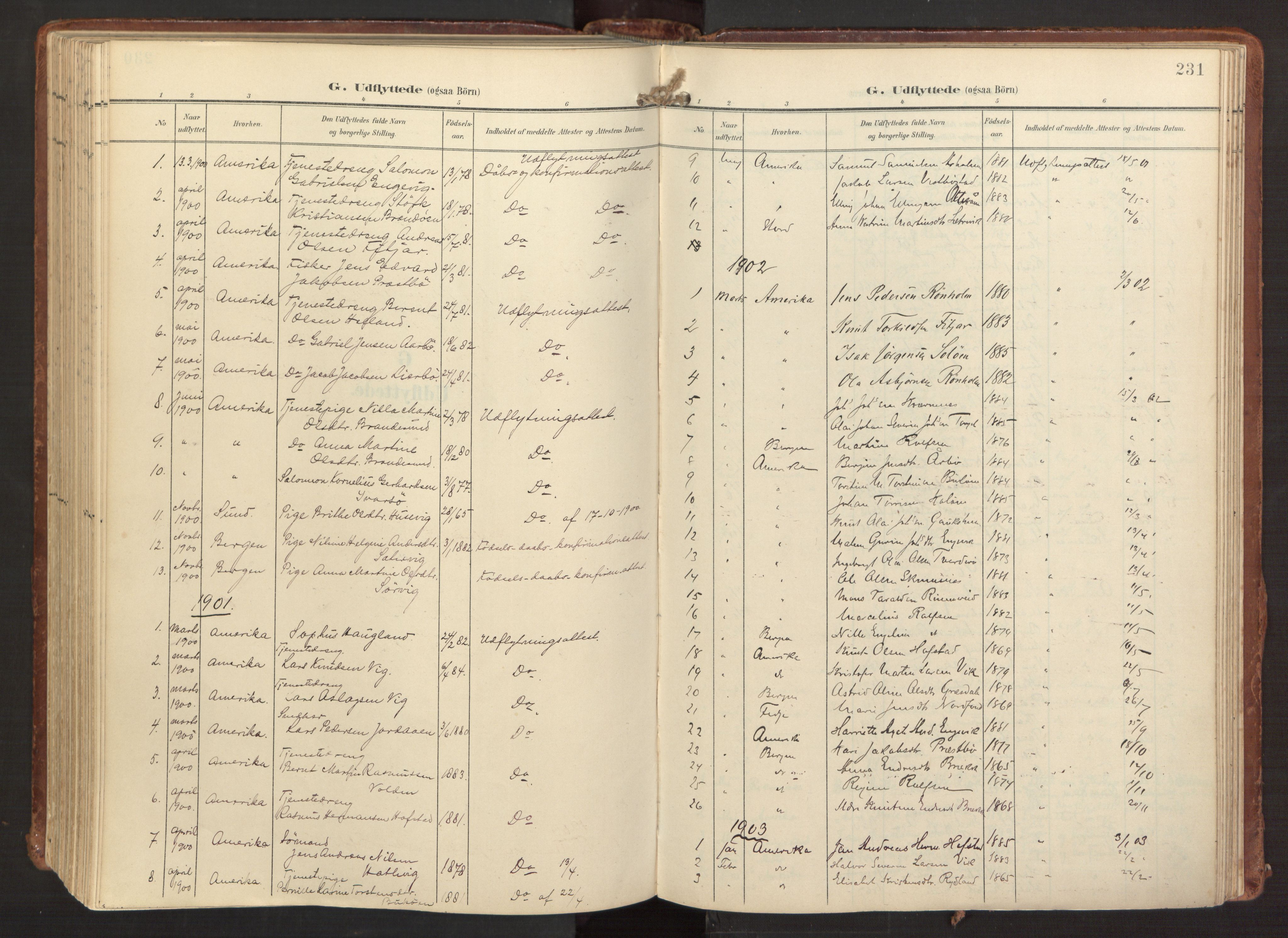 Fitjar sokneprestembete, SAB/A-99926: Parish register (official) no. A 3, 1900-1918, p. 231