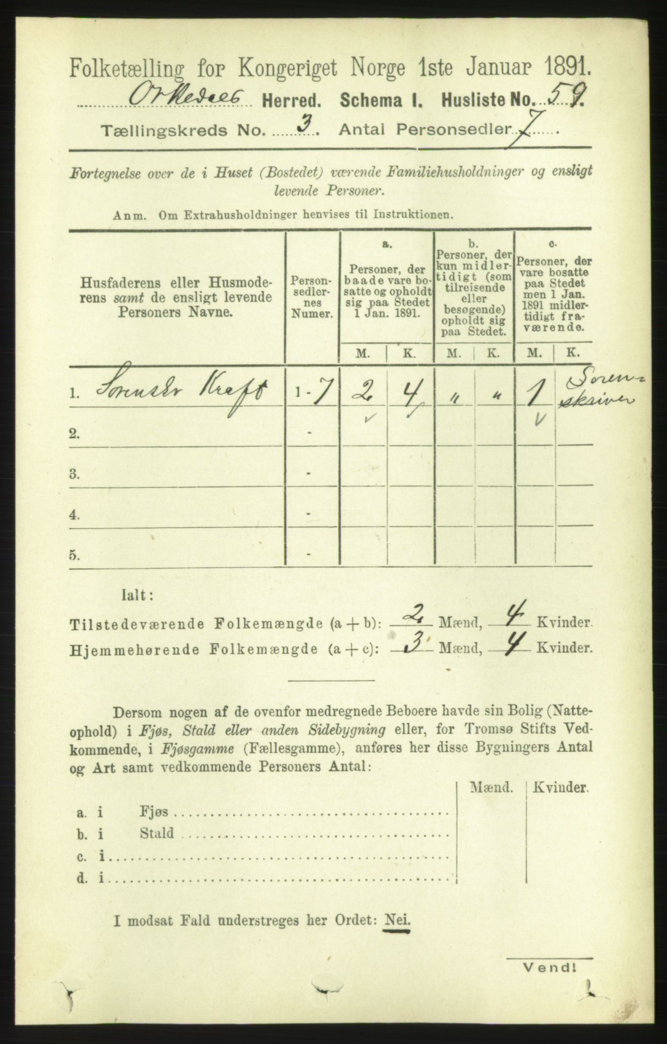 RA, 1891 census for 1638 Orkdal, 1891, p. 1476