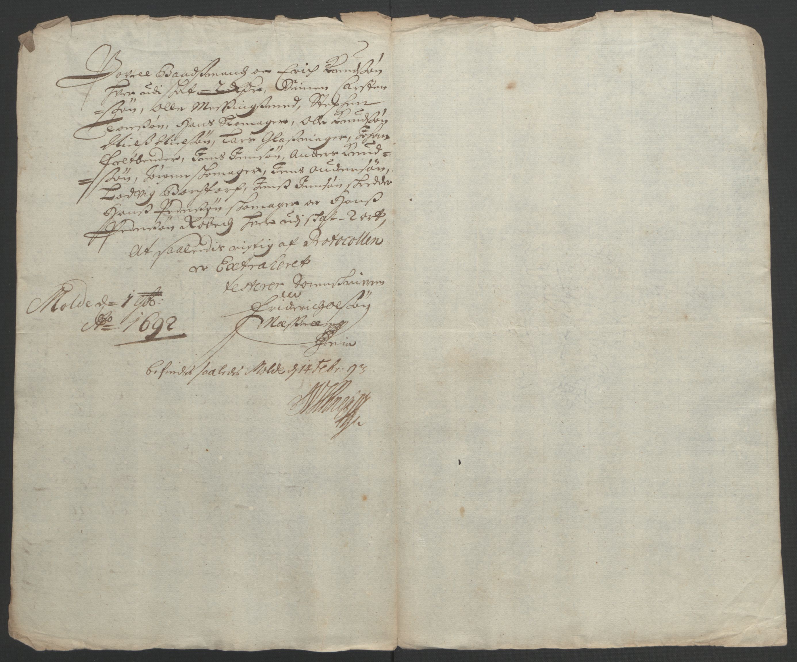 Rentekammeret inntil 1814, Reviderte regnskaper, Fogderegnskap, AV/RA-EA-4092/R55/L3650: Fogderegnskap Romsdal, 1692, p. 177