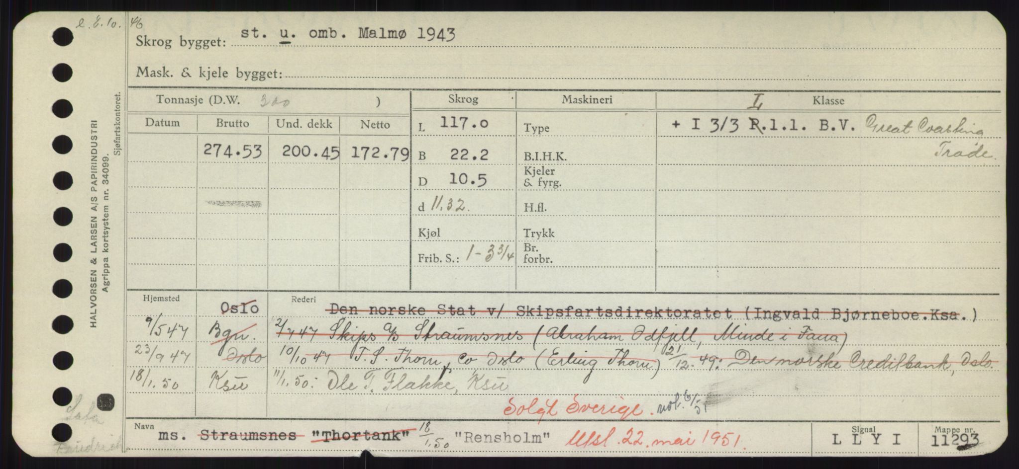 Sjøfartsdirektoratet med forløpere, Skipsmålingen, RA/S-1627/H/Hd/L0030: Fartøy, Q-Riv, p. 433