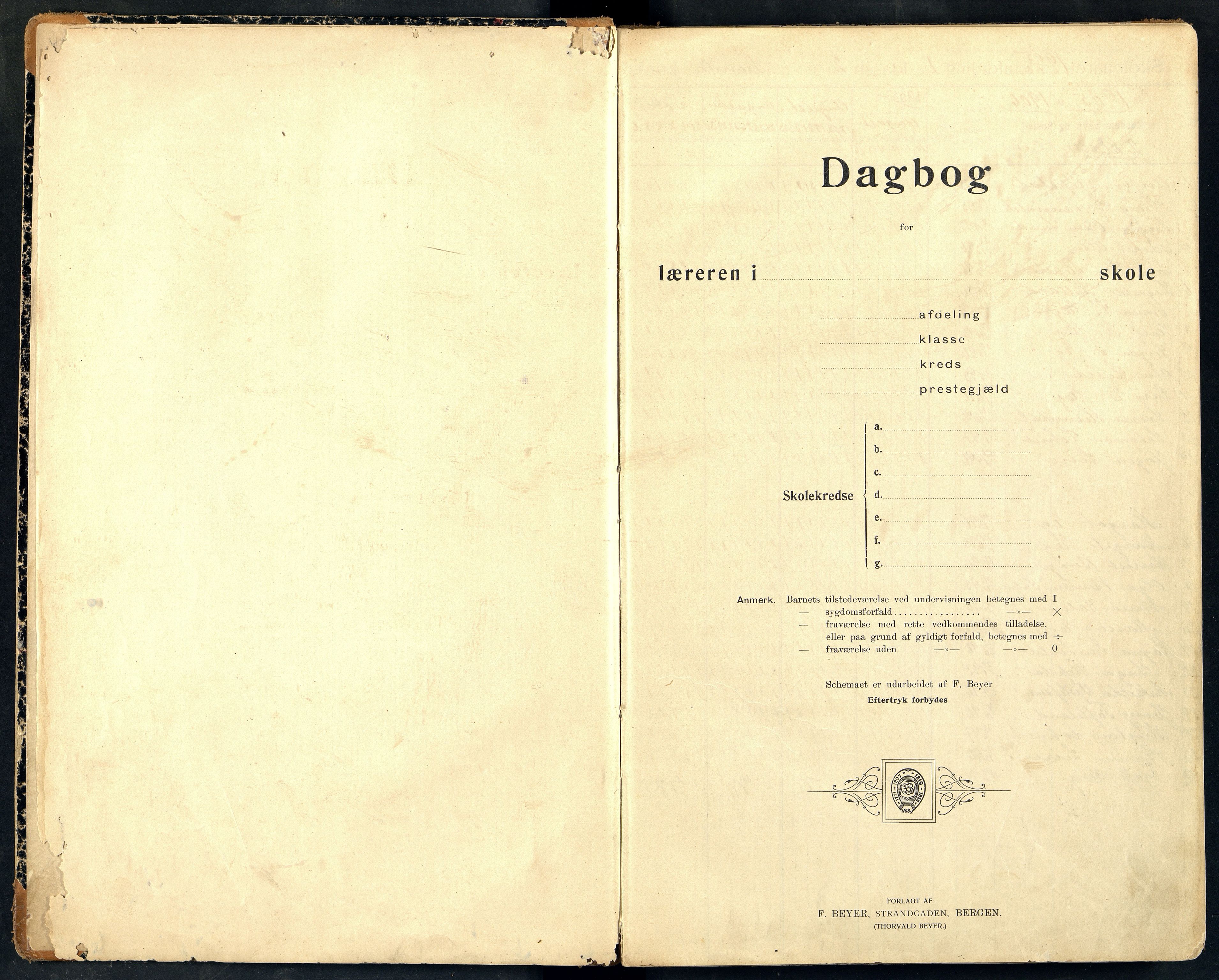 Søgne kommune - Lunde Krets, ARKSOR/1018SØ555/I/L0002: Dagbok, 1905-1925