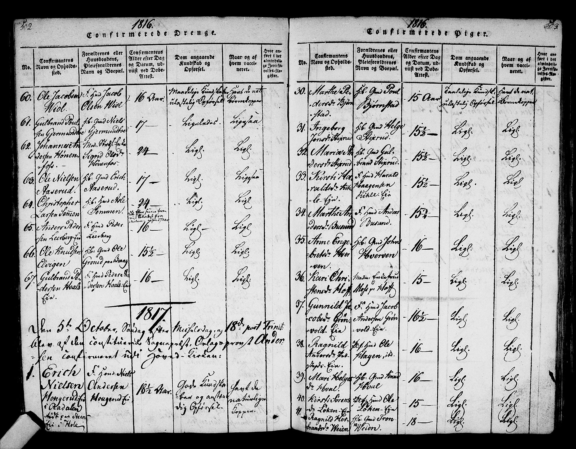 Norderhov kirkebøker, SAKO/A-237/F/Fa/L0008: Parish register (official) no. 8, 1814-1833, p. 502-503