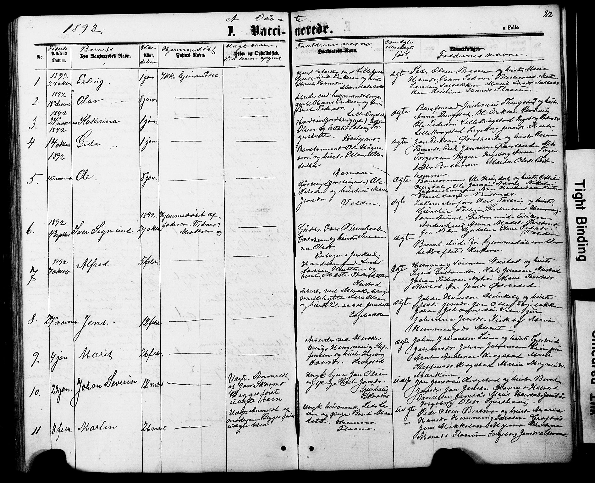 Ministerialprotokoller, klokkerbøker og fødselsregistre - Nord-Trøndelag, SAT/A-1458/706/L0049: Parish register (copy) no. 706C01, 1864-1895, p. 312