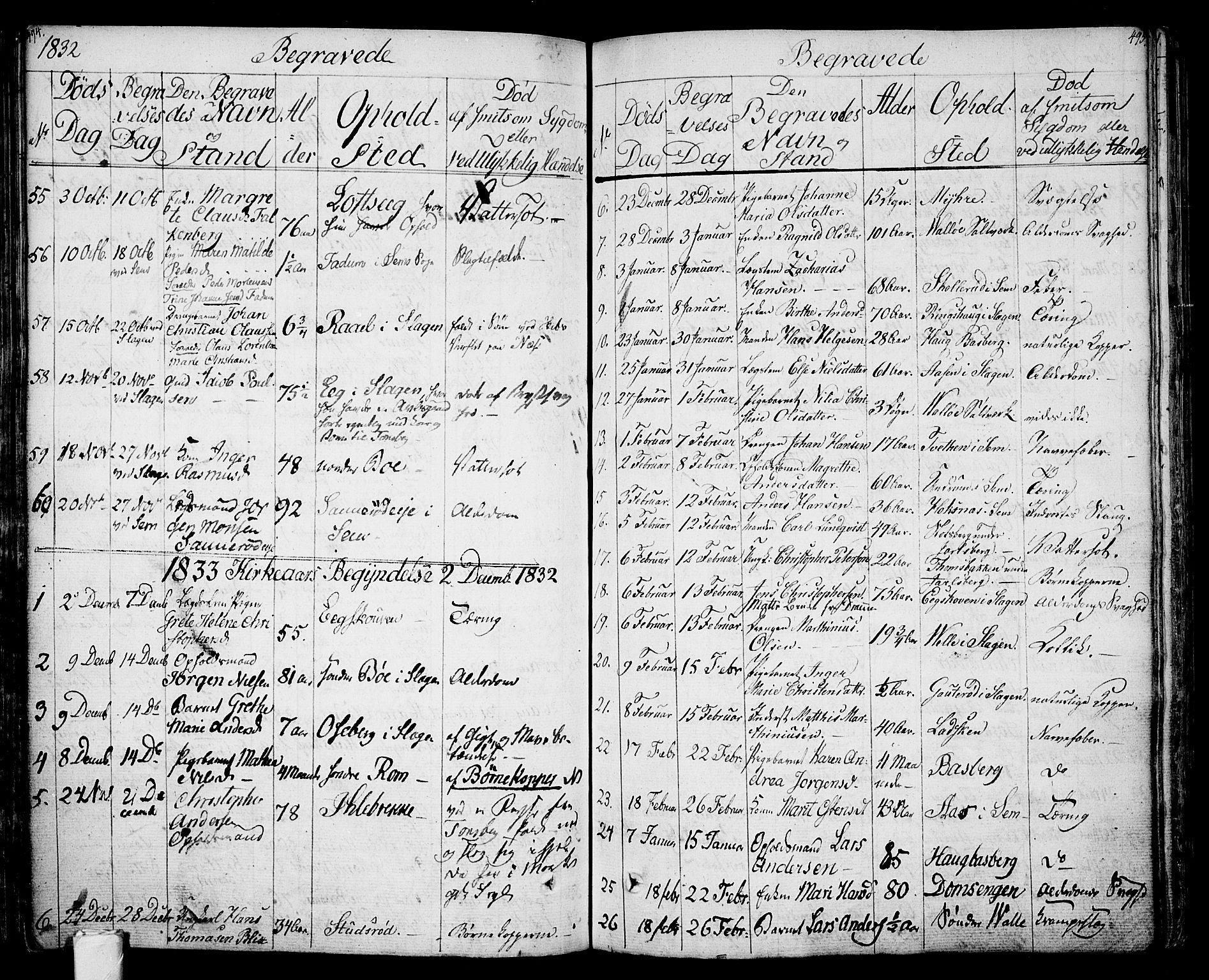Sem kirkebøker, SAKO/A-5/F/Fa/L0005: Parish register (official) no. I 5, 1825-1842, p. 494-495