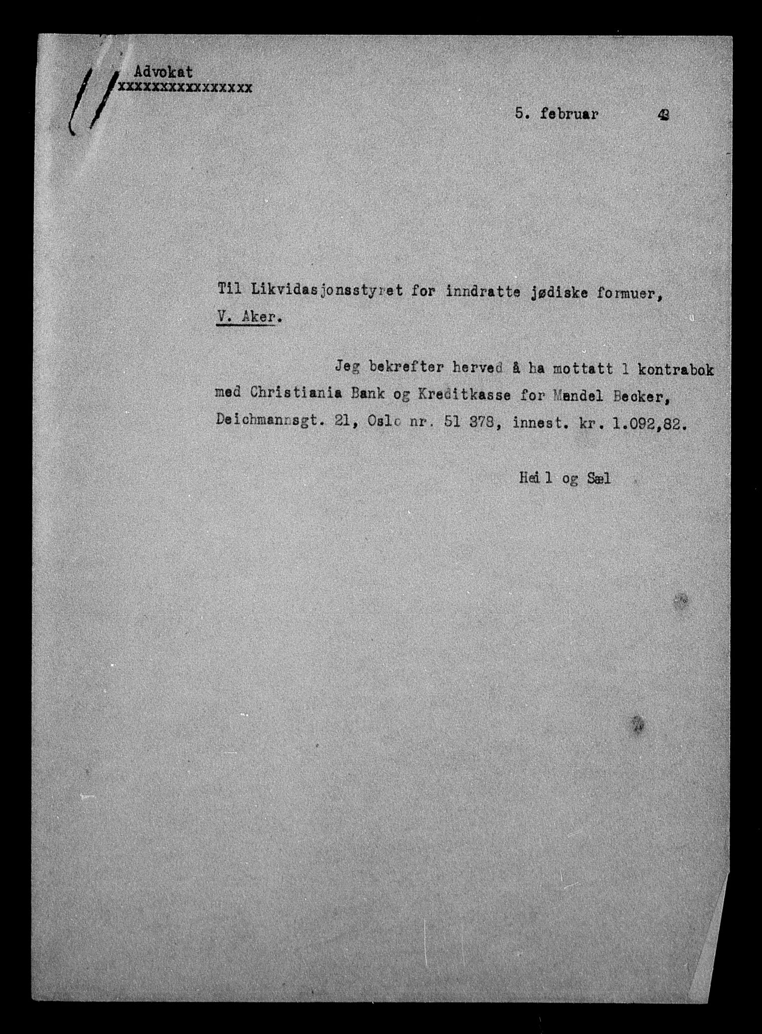 Justisdepartementet, Tilbakeføringskontoret for inndratte formuer, AV/RA-S-1564/H/Hc/Hcc/L0919: --, 1945-1947, p. 343