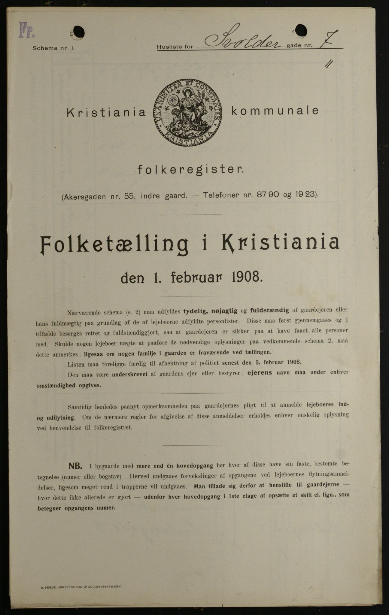 OBA, Municipal Census 1908 for Kristiania, 1908, p. 95502