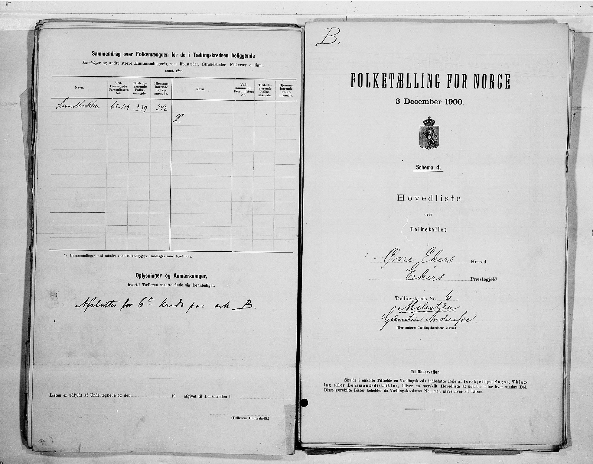 RA, 1900 census for Øvre Eiker, 1900, p. 34