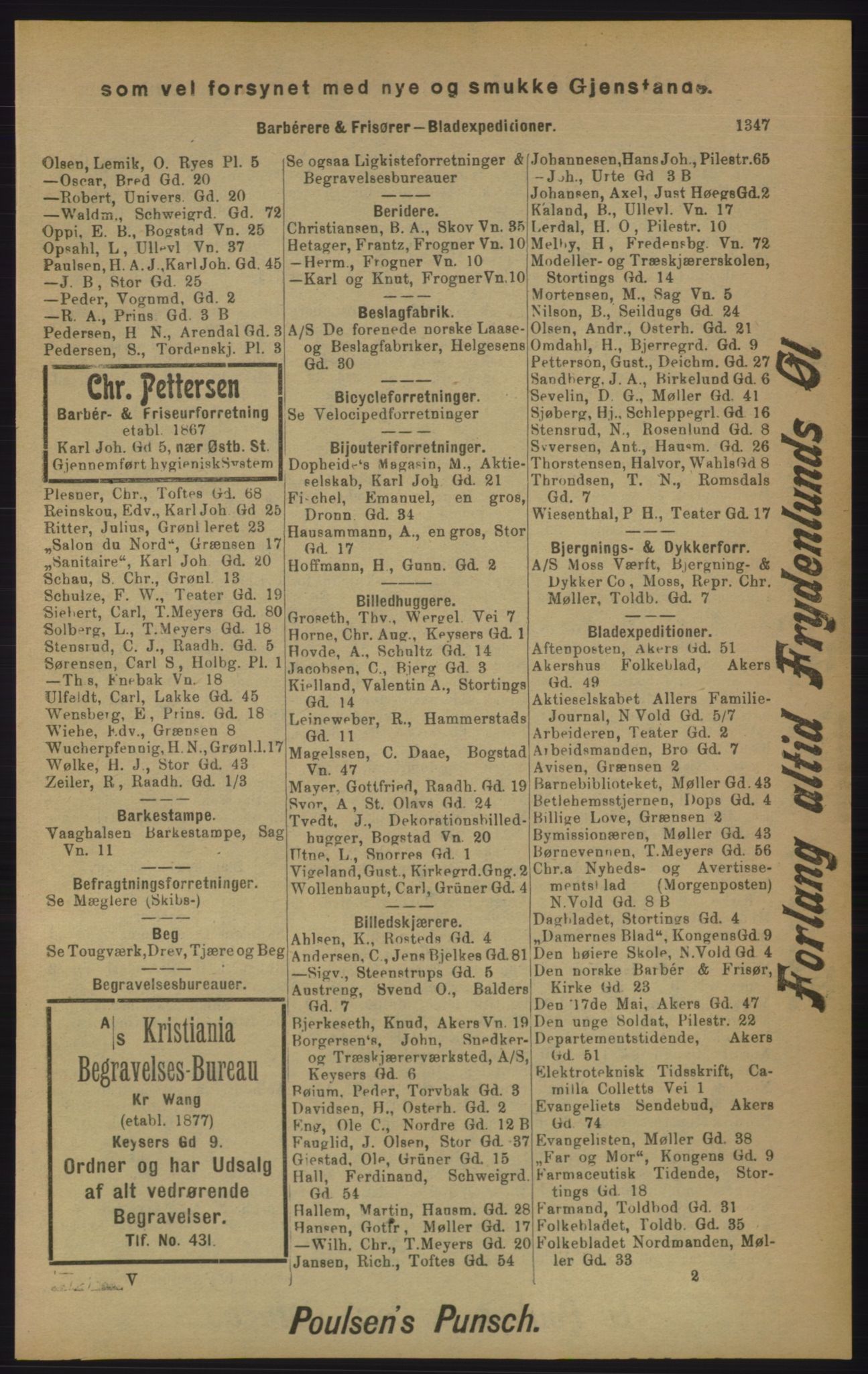 Kristiania/Oslo adressebok, PUBL/-, 1905, p. 1347