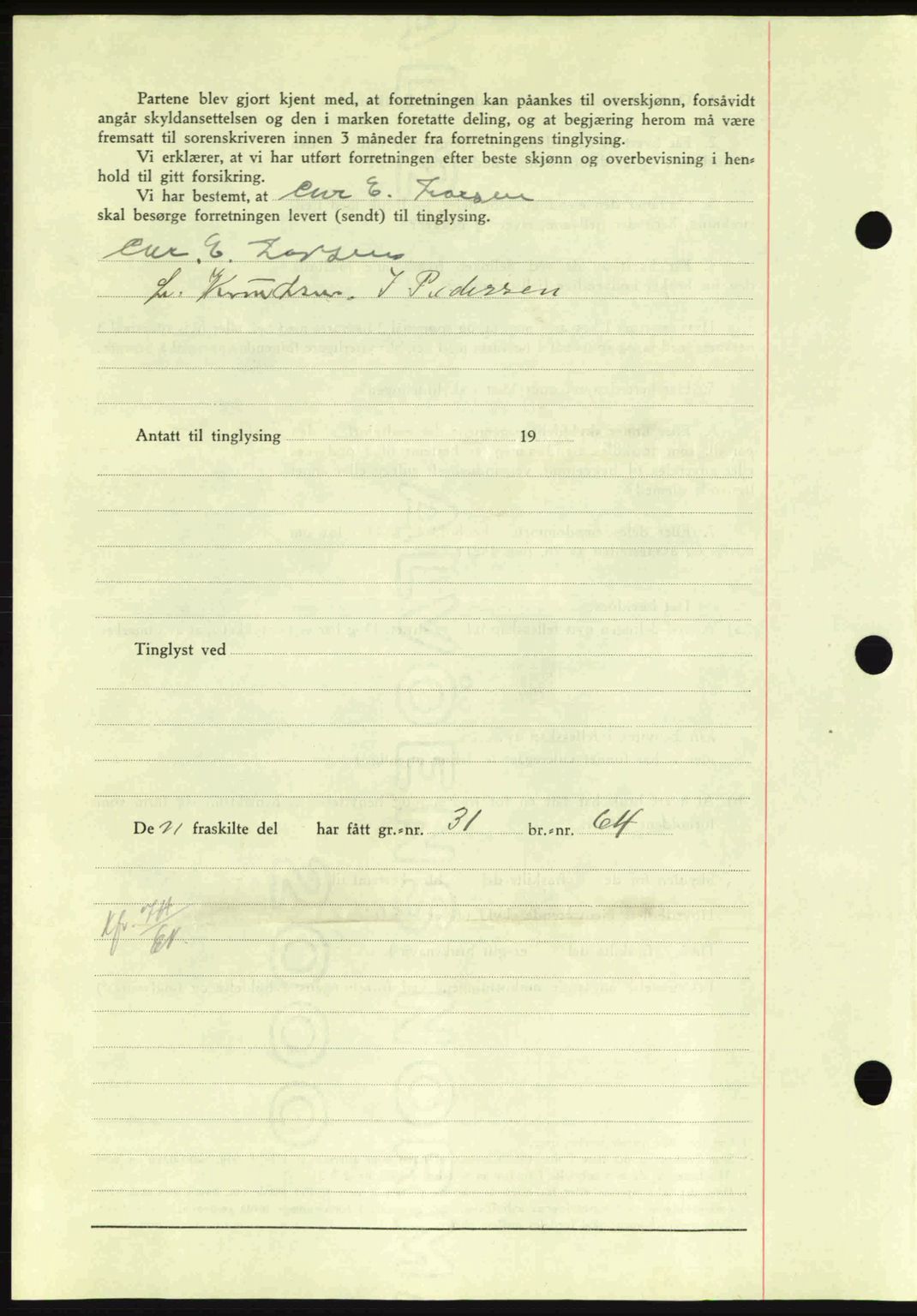 Nordmøre sorenskriveri, AV/SAT-A-4132/1/2/2Ca: Mortgage book no. A87, 1939-1940, Diary no: : 3244/1939