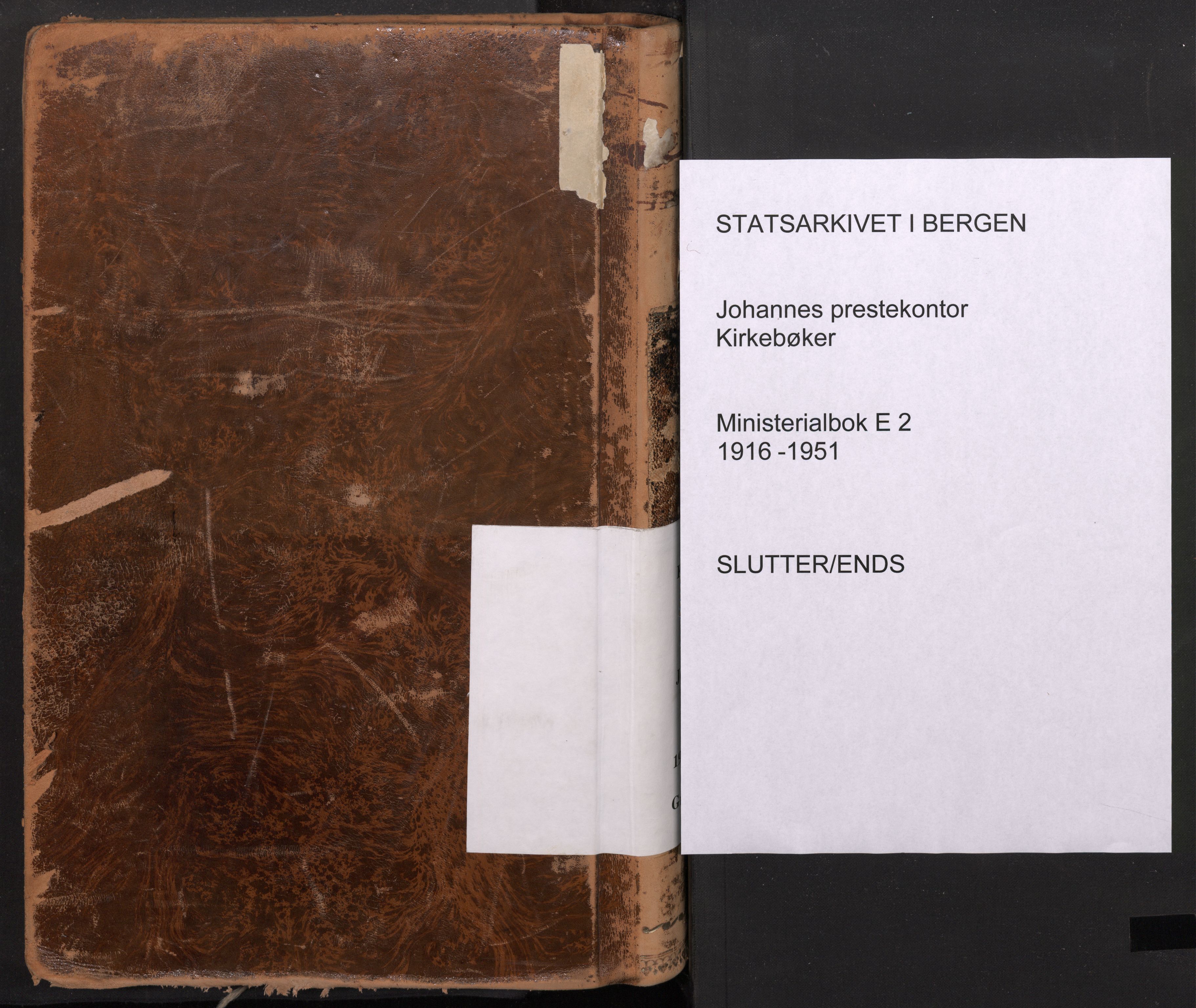 Johanneskirken sokneprestembete, SAB/A-76001/H/Haa/L0020: Parish register (official) no. E 2, 1916-1951