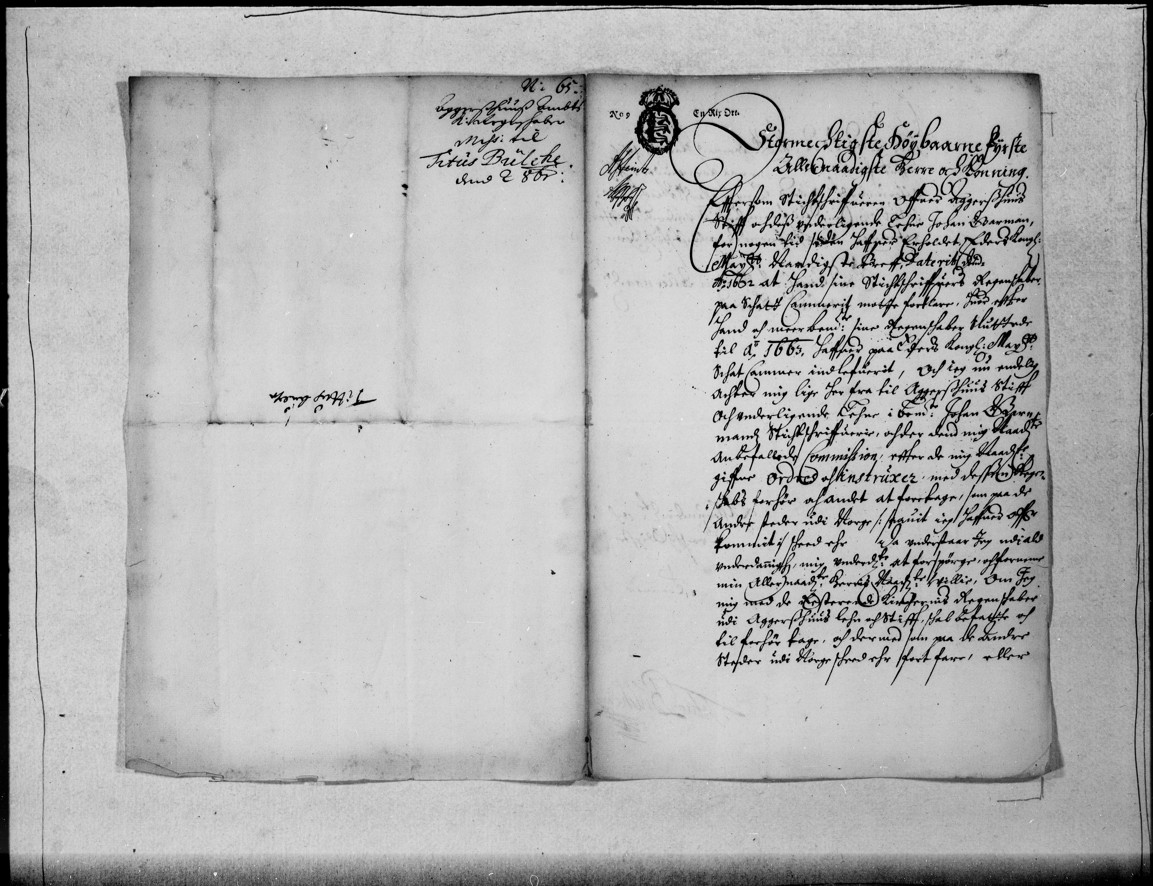 Danske Kanselli 1572-1799, RA/EA-3023/F/Fc/Fcc/Fcca/L0025: Norske innlegg 1572-1799, 1665-1666, p. 153