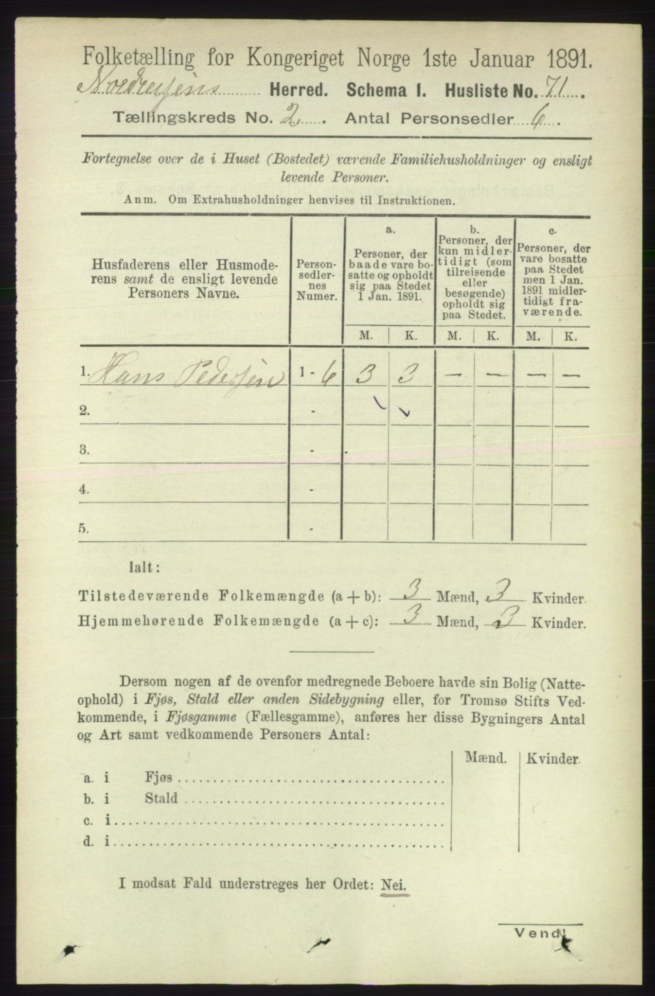 RA, 1891 census for 1942 Nordreisa, 1891, p. 772