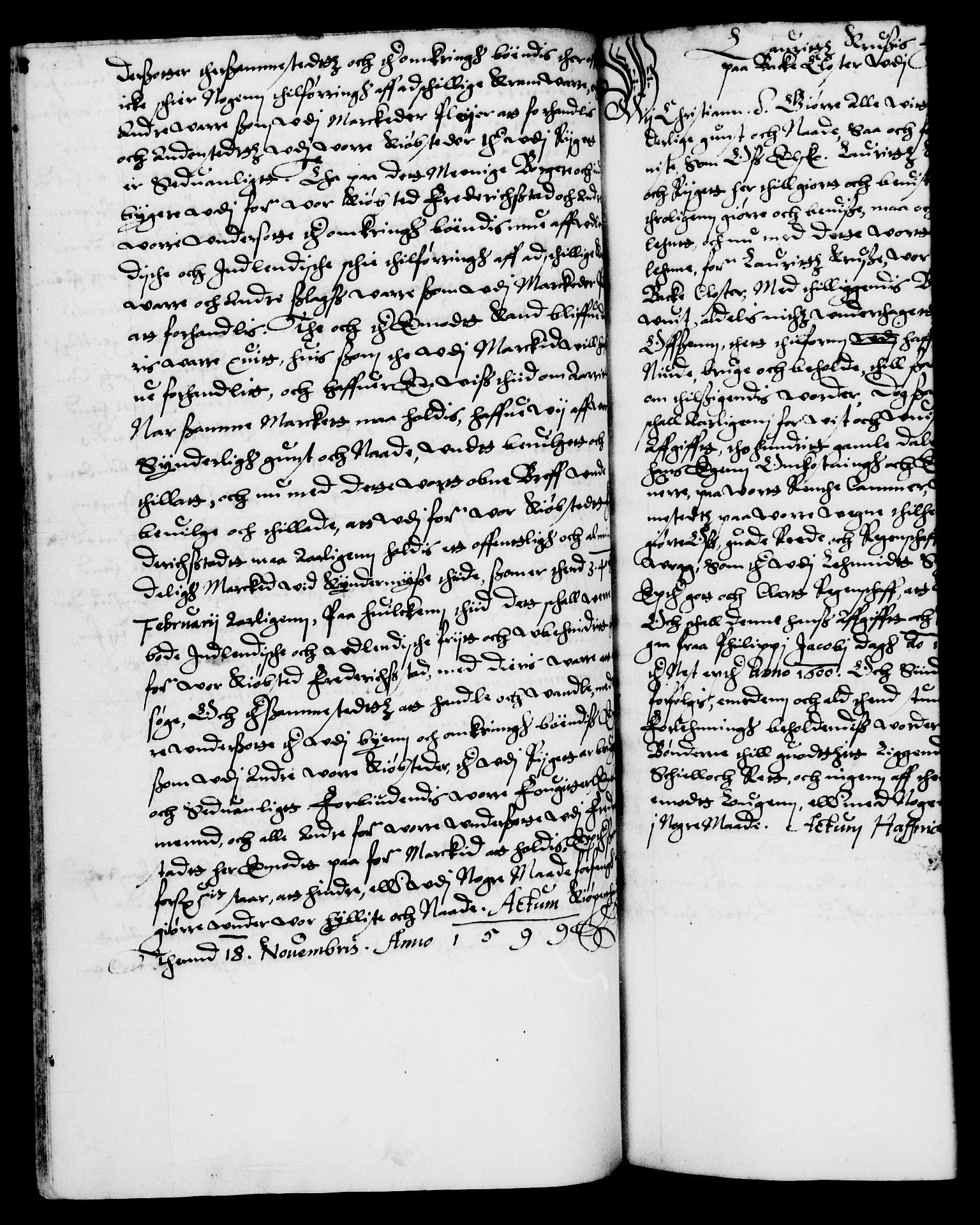 Danske Kanselli 1572-1799, RA/EA-3023/F/Fc/Fca/Fcaa/L0003: Norske registre (mikrofilm), 1596-1616, p. 123b