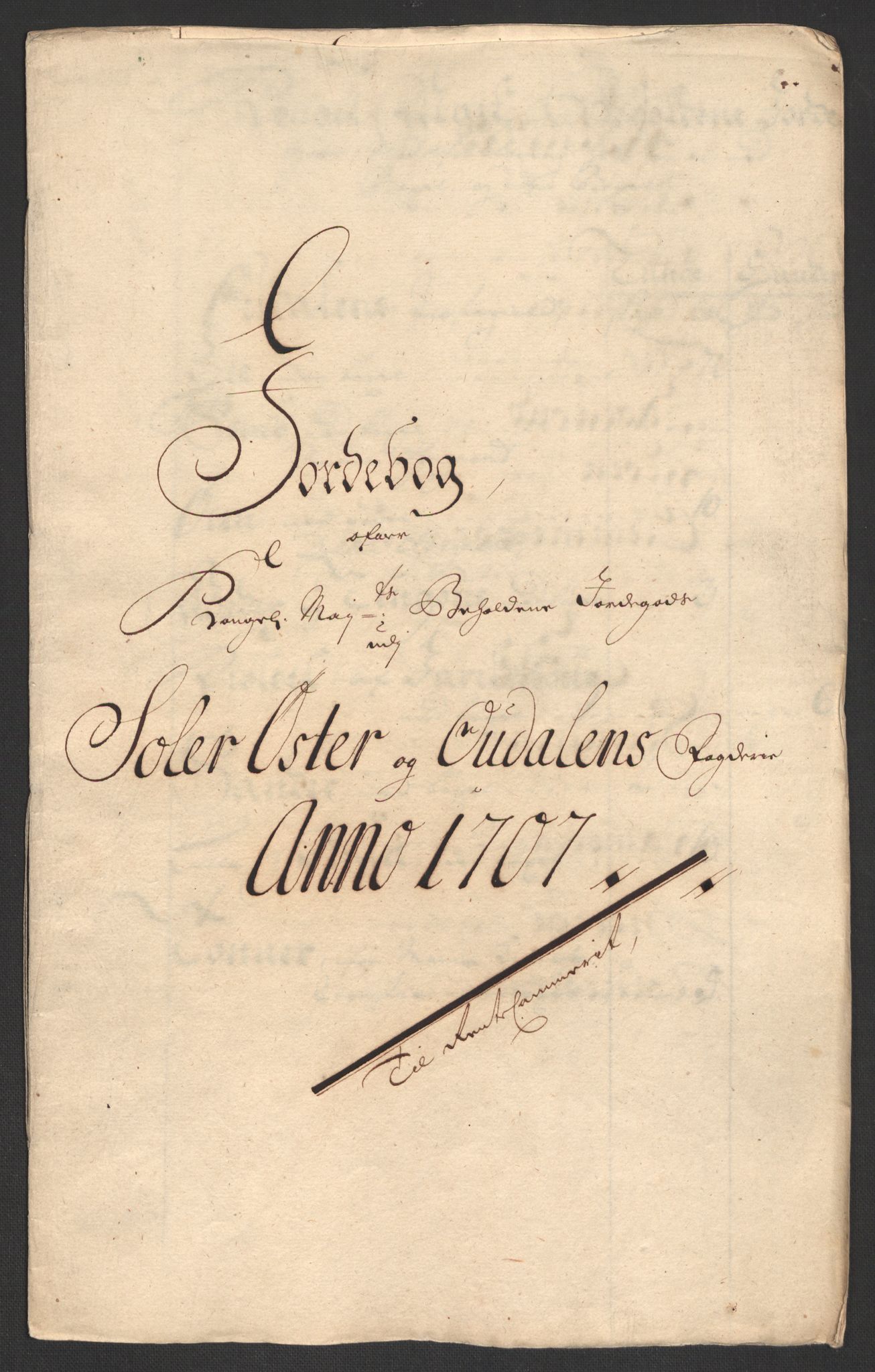 Rentekammeret inntil 1814, Reviderte regnskaper, Fogderegnskap, RA/EA-4092/R13/L0844: Fogderegnskap Solør, Odal og Østerdal, 1707, p. 17