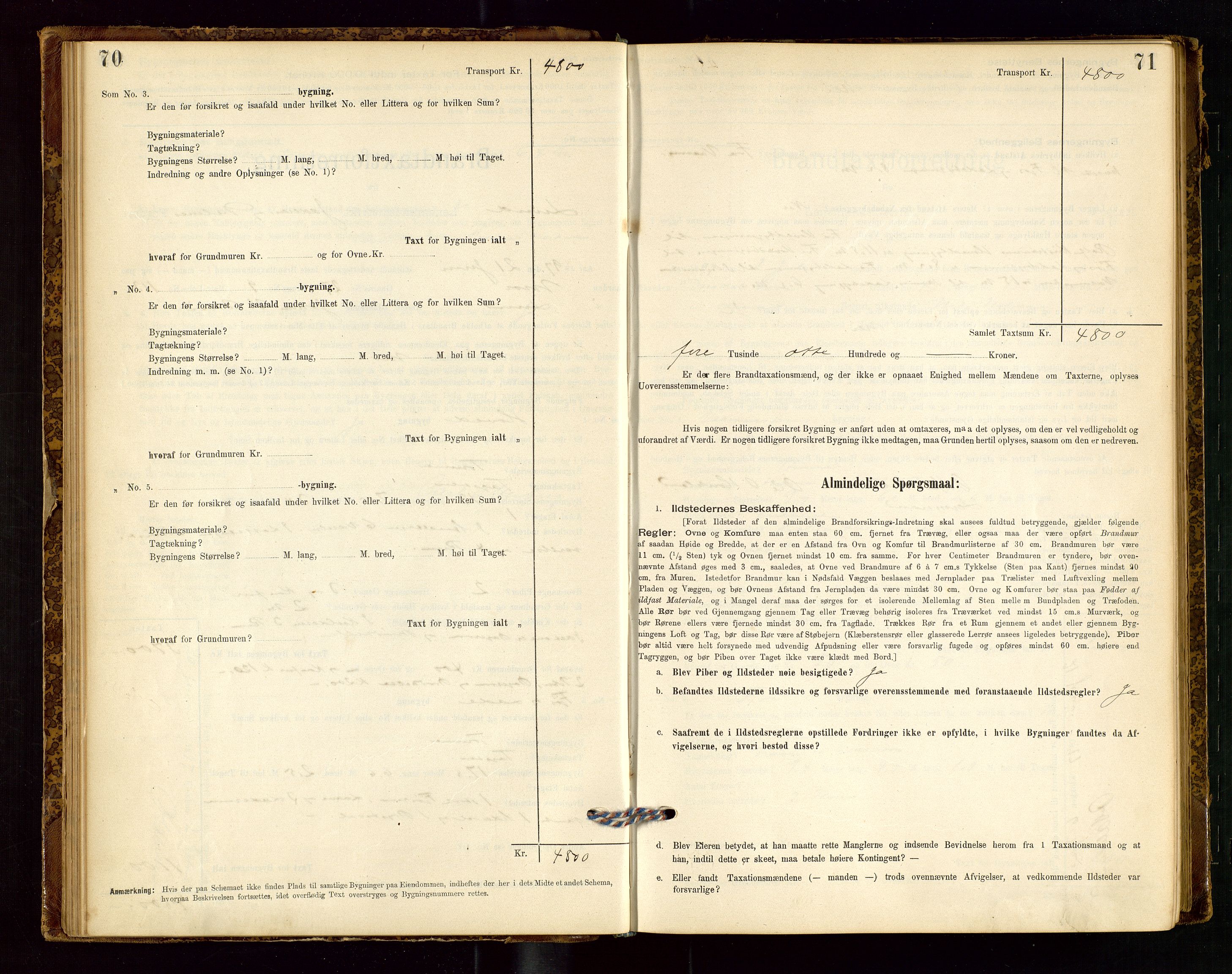 Lund lensmannskontor, AV/SAST-A-100303/Gob/L0001: "Brandtakstprotokol", 1894-1907, p. 70-71