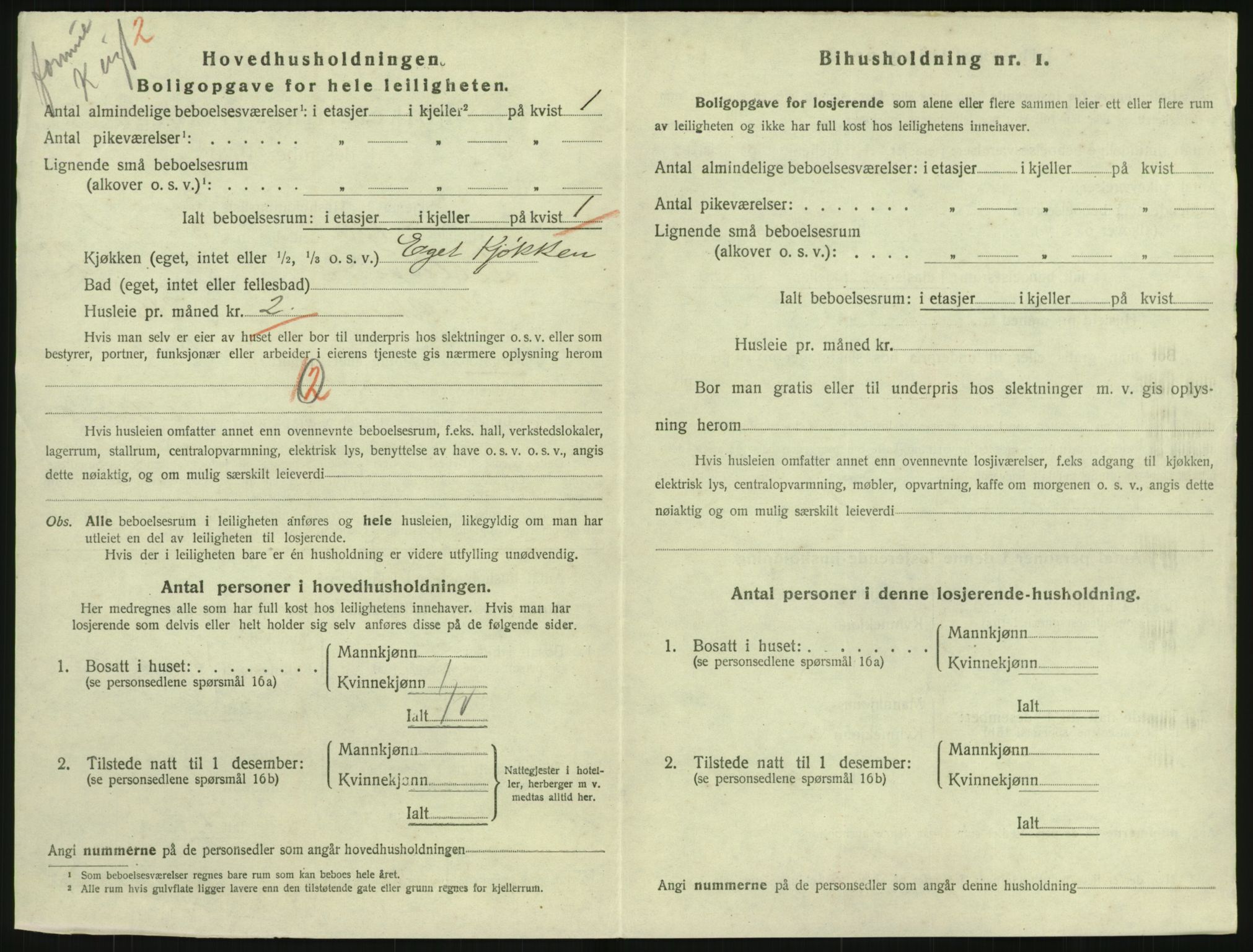 SAK, 1920 census for Lillesand, 1920, p. 1092