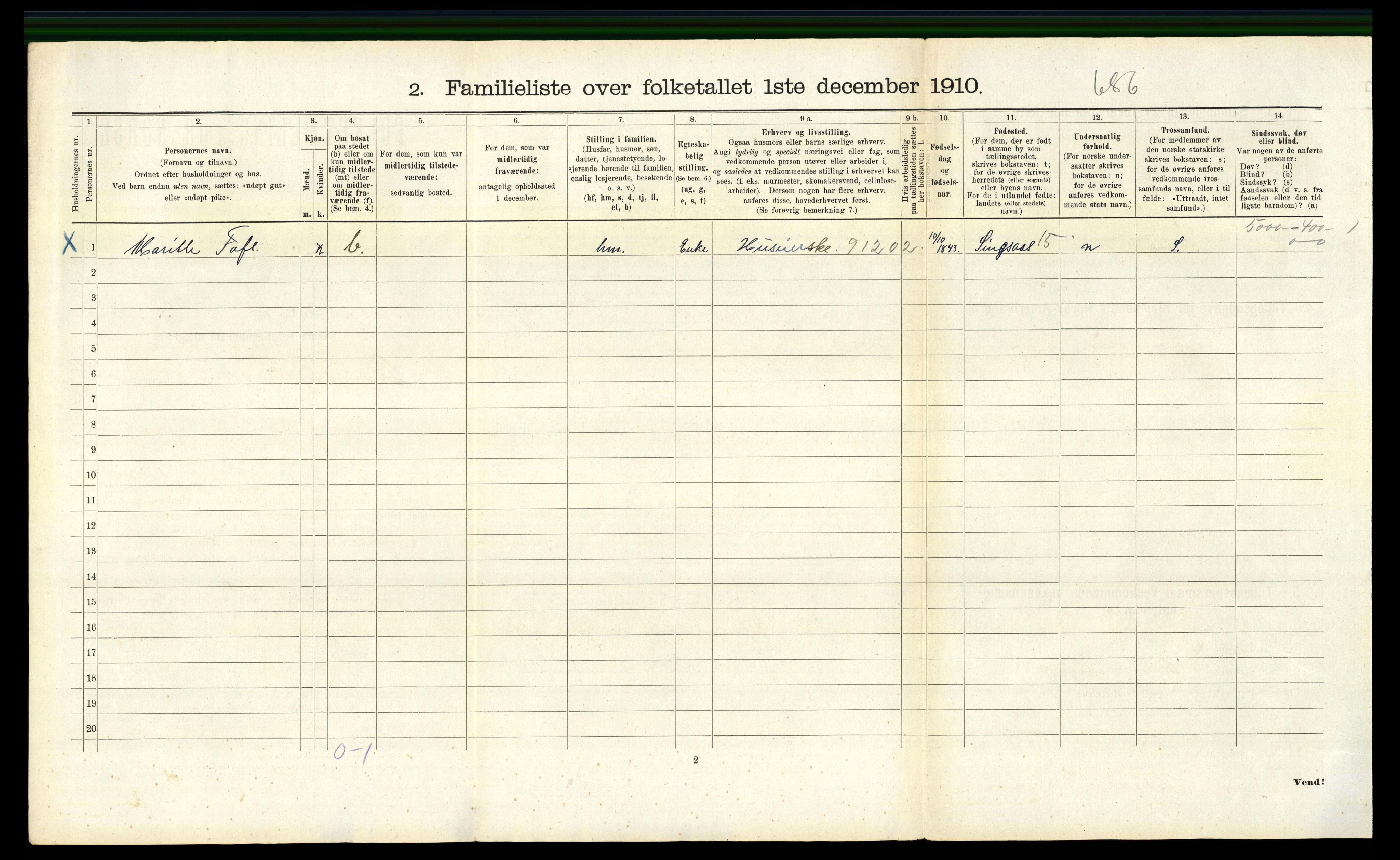 RA, 1910 census for Trondheim, 1910, p. 25444