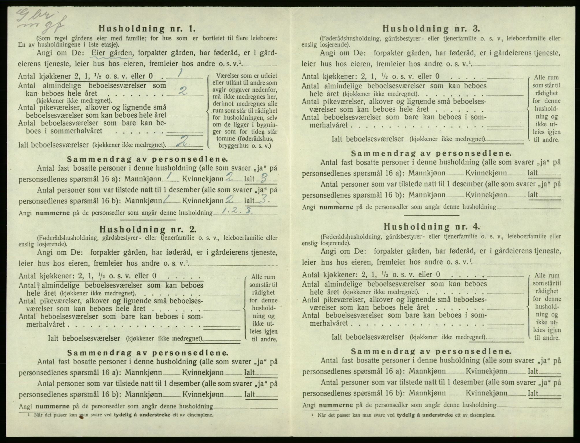 SAB, 1920 census for Valestrand, 1920, p. 367