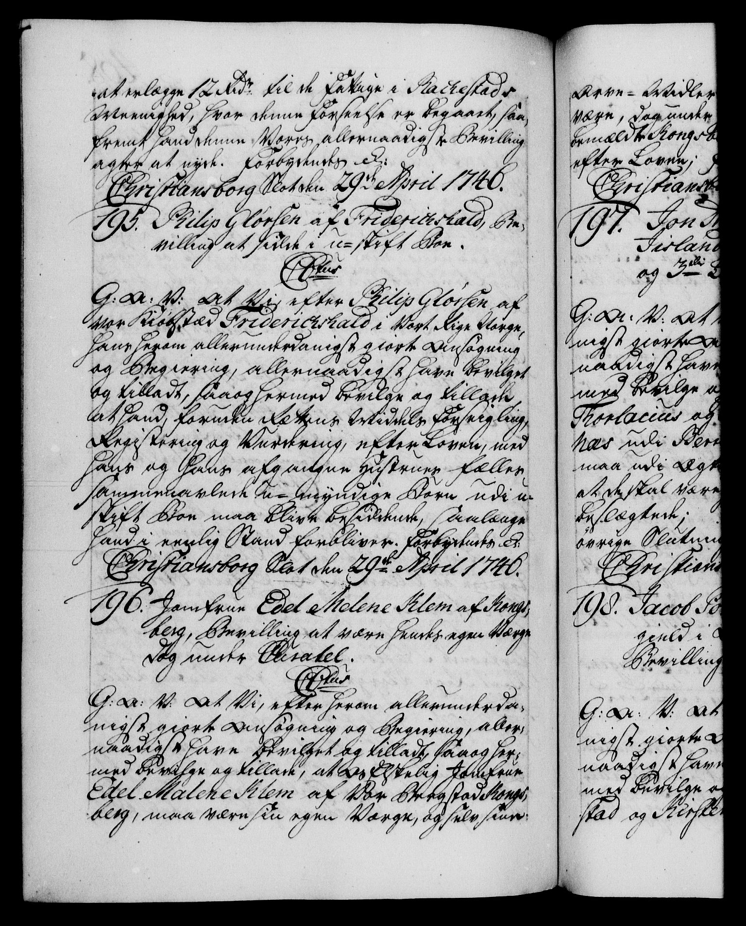 Danske Kanselli 1572-1799, AV/RA-EA-3023/F/Fc/Fca/Fcaa/L0034: Norske registre, 1745-1746, p. 468b