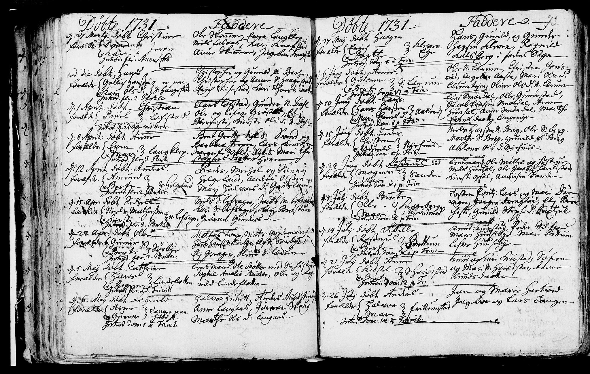 Våle kirkebøker, SAKO/A-334/F/Fa/L0002: Parish register (official) no. I 2, 1705-1732, p. 73