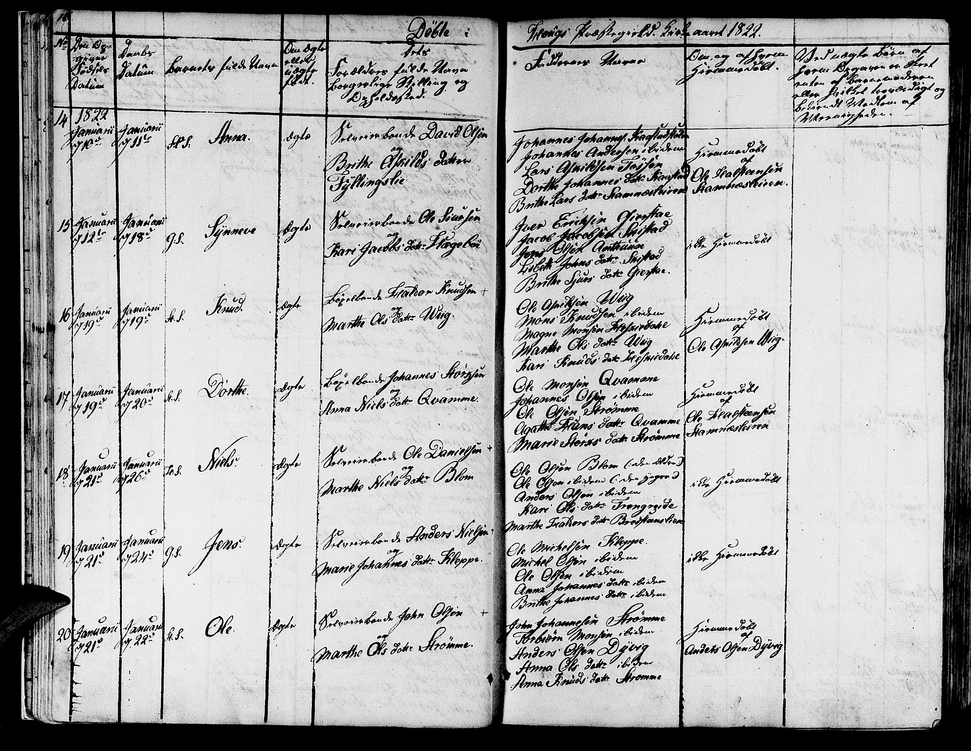 Haus sokneprestembete, AV/SAB-A-75601/H/Haa: Parish register (official) no. A 13, 1821-1827, p. 16