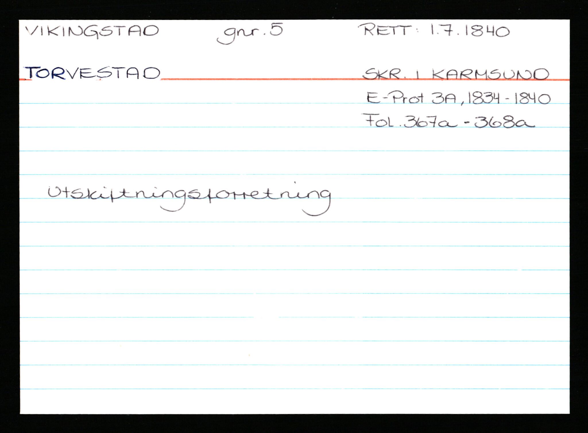 Statsarkivet i Stavanger, AV/SAST-A-101971/03/Y/Ym/L0067: Åstedskort sortert etter gårdsnavn: Vik - Vold, 1600-1950, p. 191
