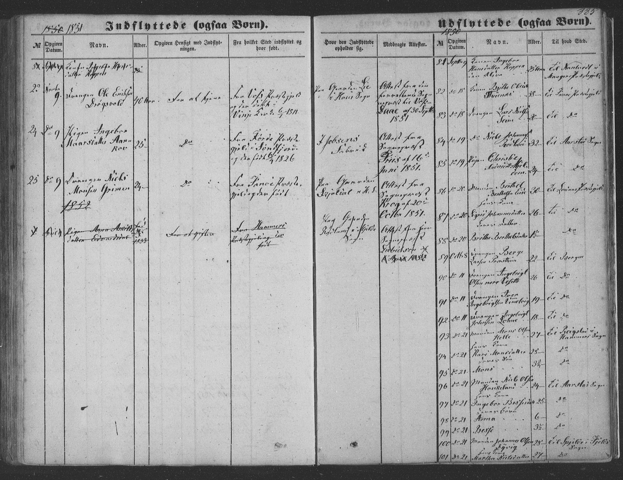 Haus sokneprestembete, AV/SAB-A-75601/H/Haa: Parish register (official) no. A 16 II, 1848-1857, p. 385