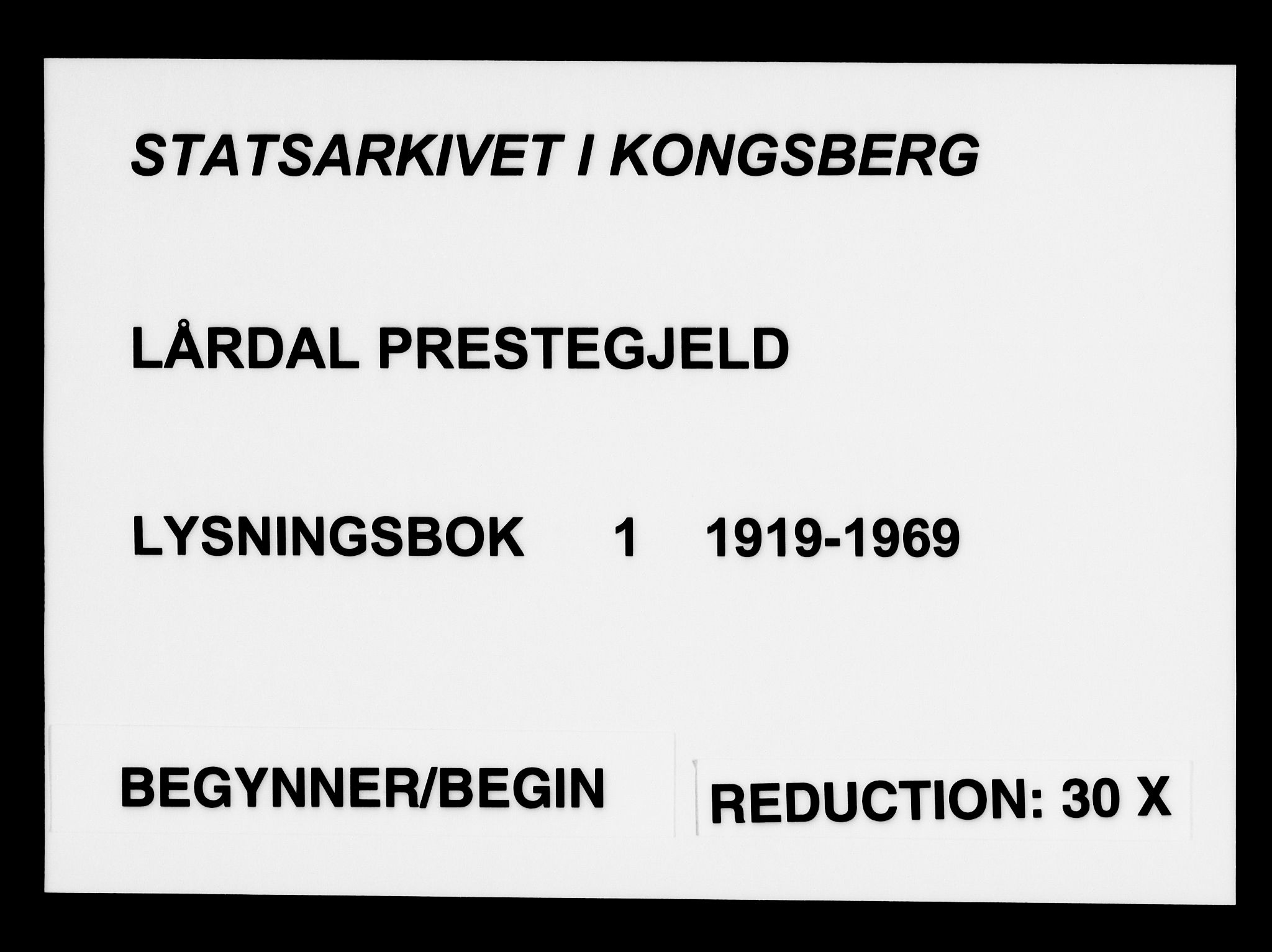 Lårdal kirkebøker, AV/SAKO-A-284/H/Ha: Banns register no. 1, 1919-1969