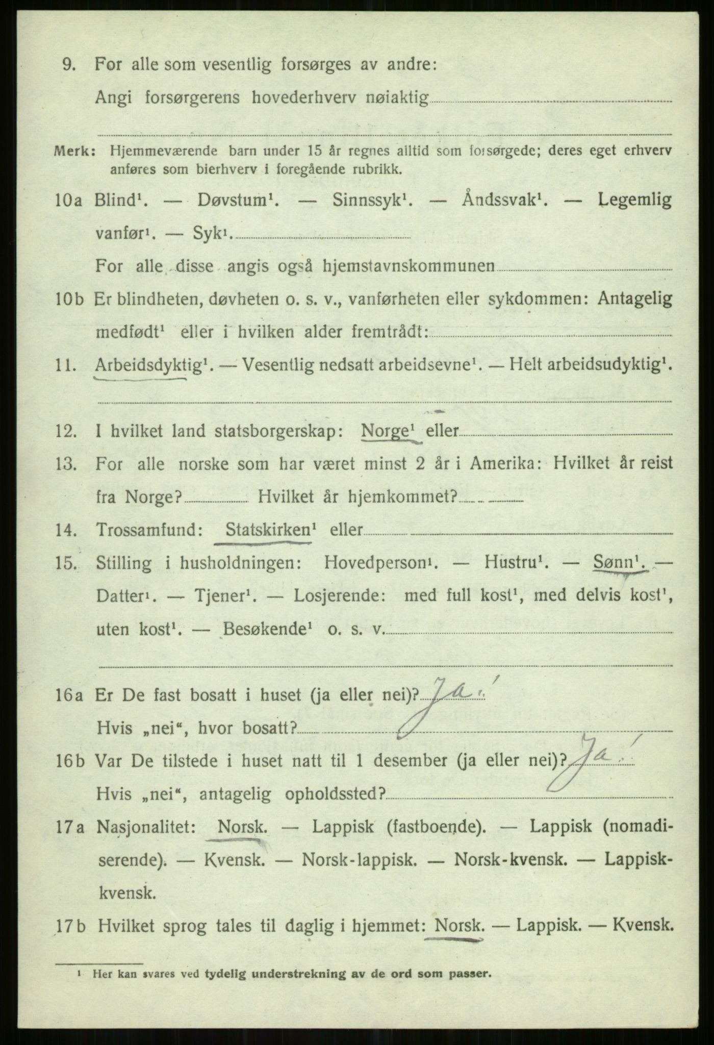 SATØ, 1920 census for Helgøy, 1920, p. 2038
