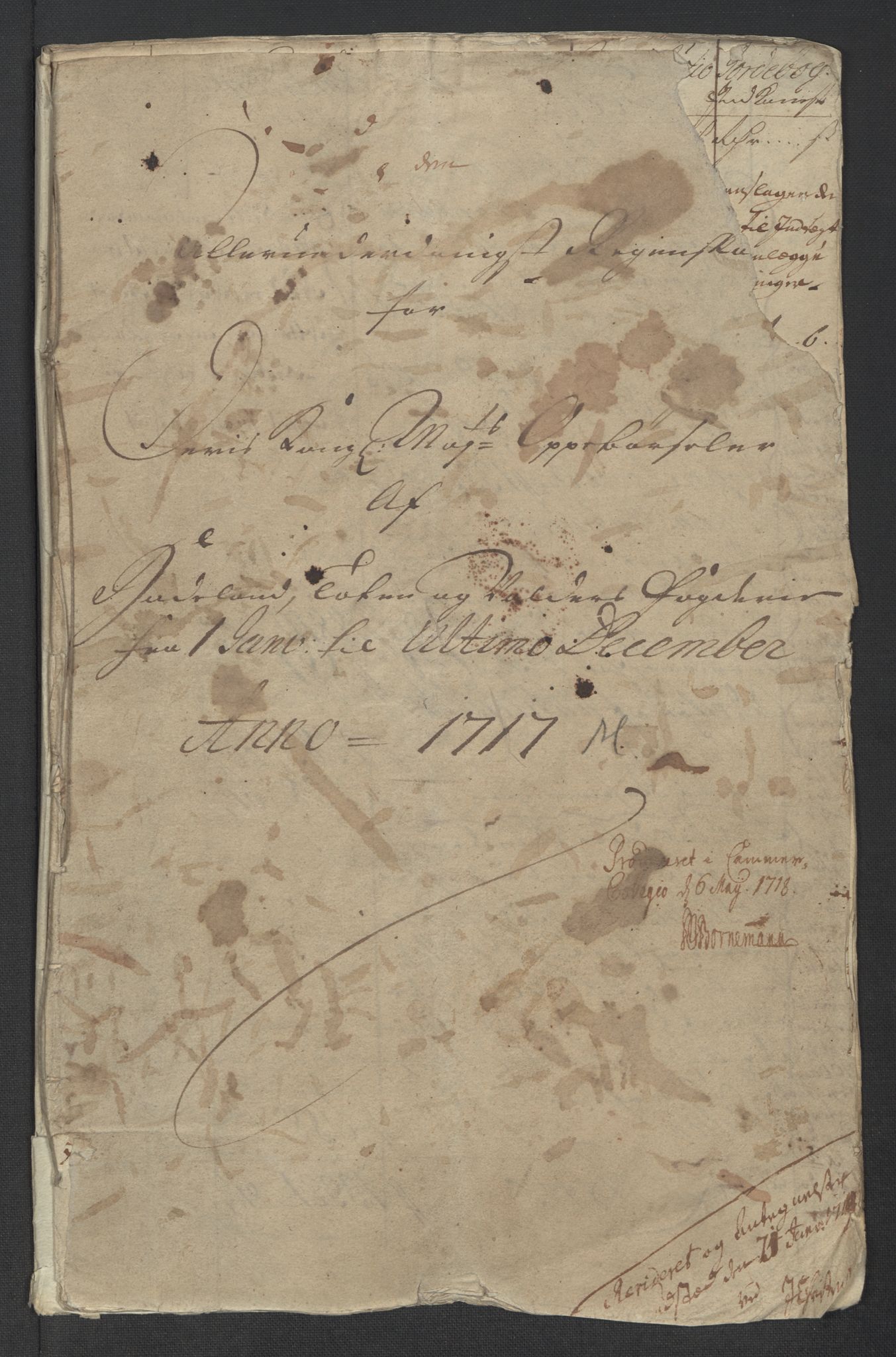 Rentekammeret inntil 1814, Reviderte regnskaper, Fogderegnskap, RA/EA-4092/R18/L1317: Fogderegnskap Hadeland, Toten og Valdres, 1717, p. 3