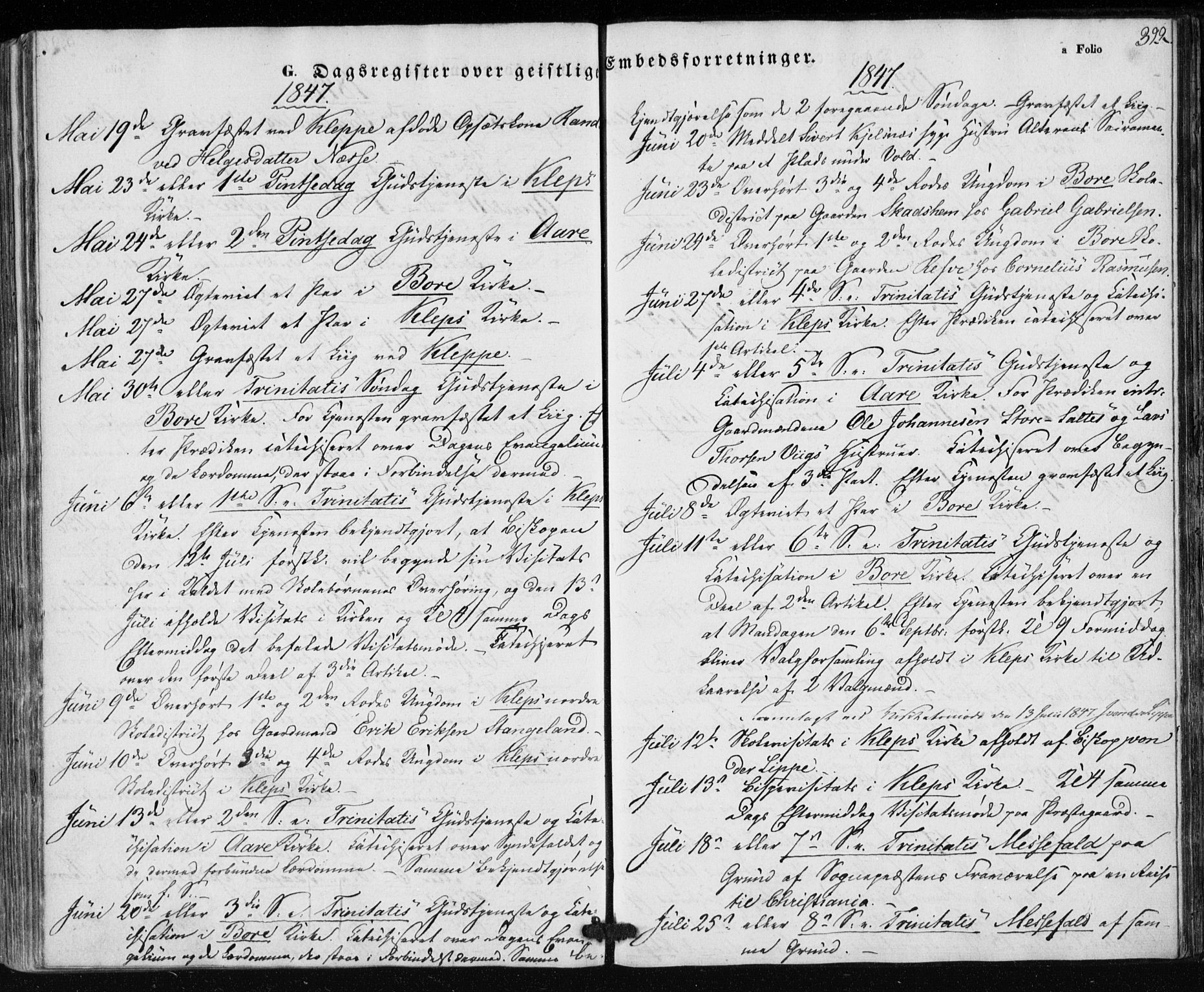 Klepp sokneprestkontor, AV/SAST-A-101803/001/3/30BA/L0004: Parish register (official) no. A 4, 1842-1852, p. 322