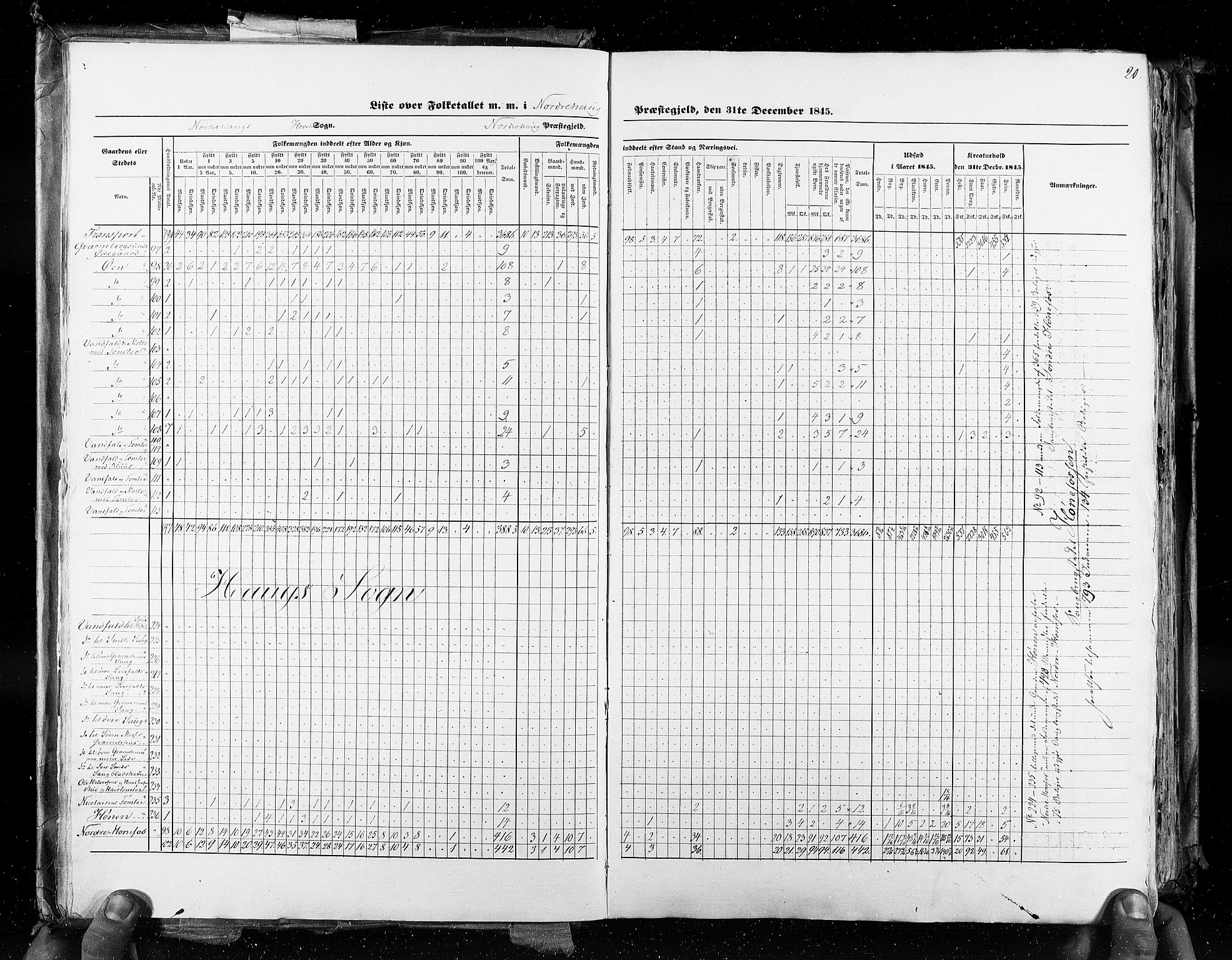 RA, Census 1845, vol. 4: Buskerud amt og Jarlsberg og Larvik amt, 1845, p. 20