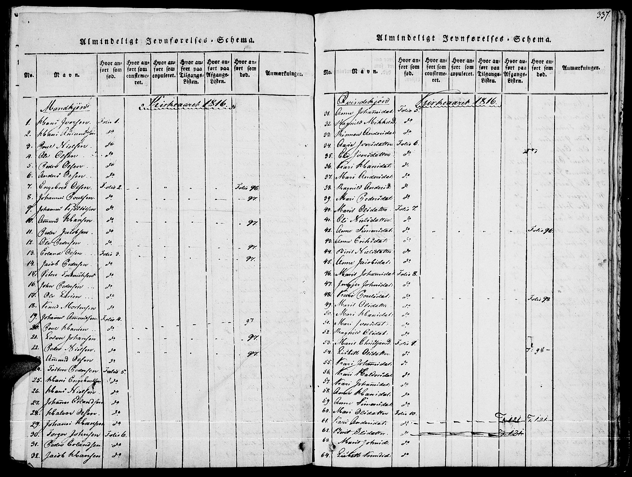Fron prestekontor, SAH/PREST-078/H/Ha/Haa/L0002: Parish register (official) no. 2, 1816-1827, p. 337