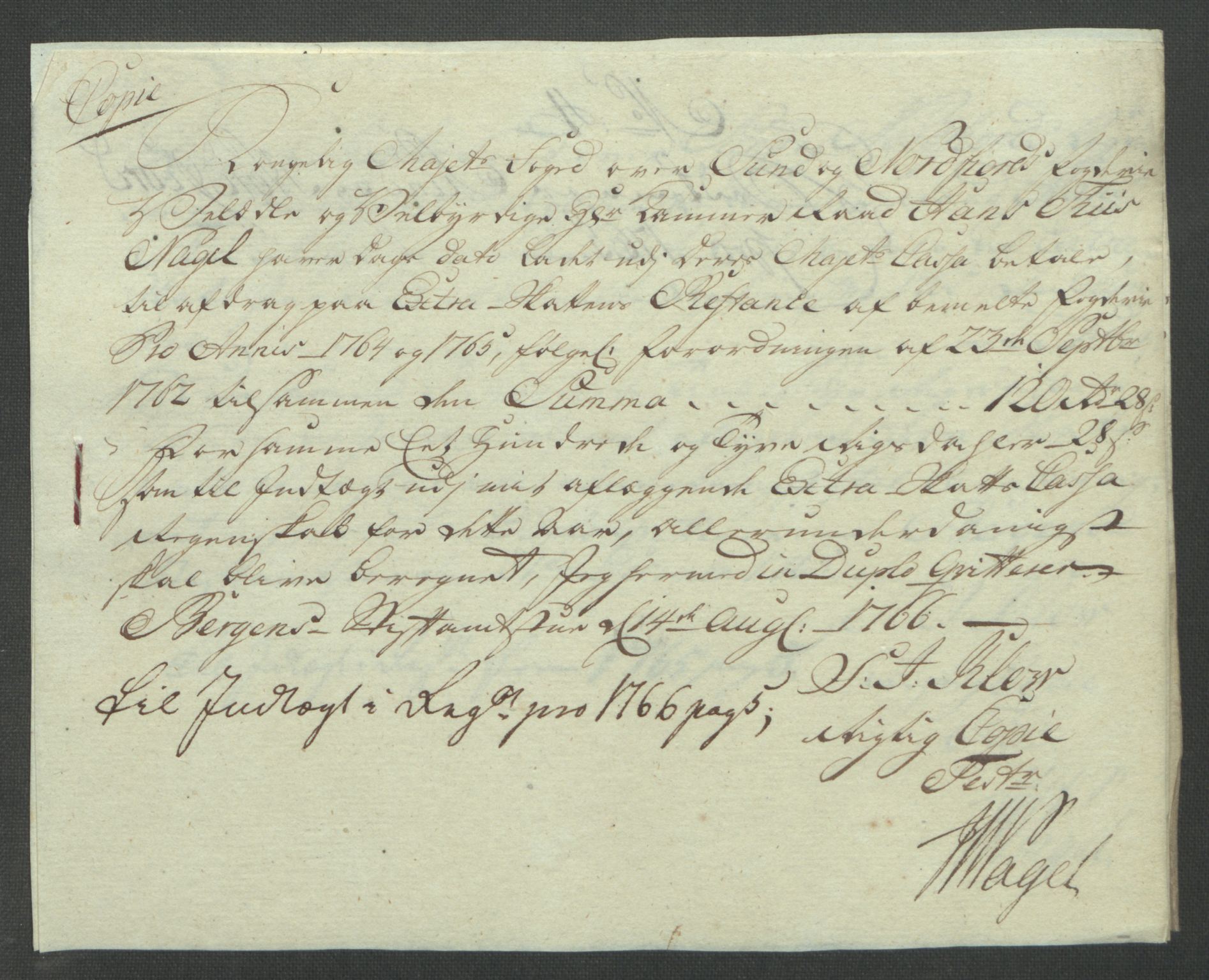 Rentekammeret inntil 1814, Reviderte regnskaper, Fogderegnskap, RA/EA-4092/R53/L3550: Ekstraskatten Sunn- og Nordfjord, 1762-1771, p. 152