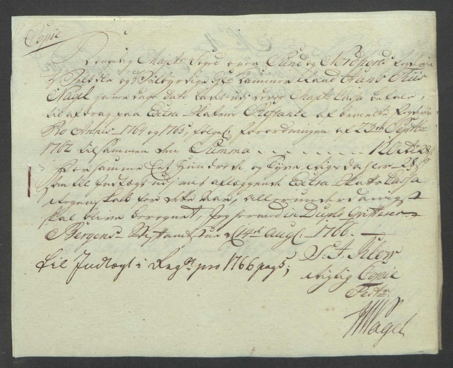 Rentekammeret inntil 1814, Reviderte regnskaper, Fogderegnskap, AV/RA-EA-4092/R53/L3550: Ekstraskatten Sunn- og Nordfjord, 1762-1771, p. 152