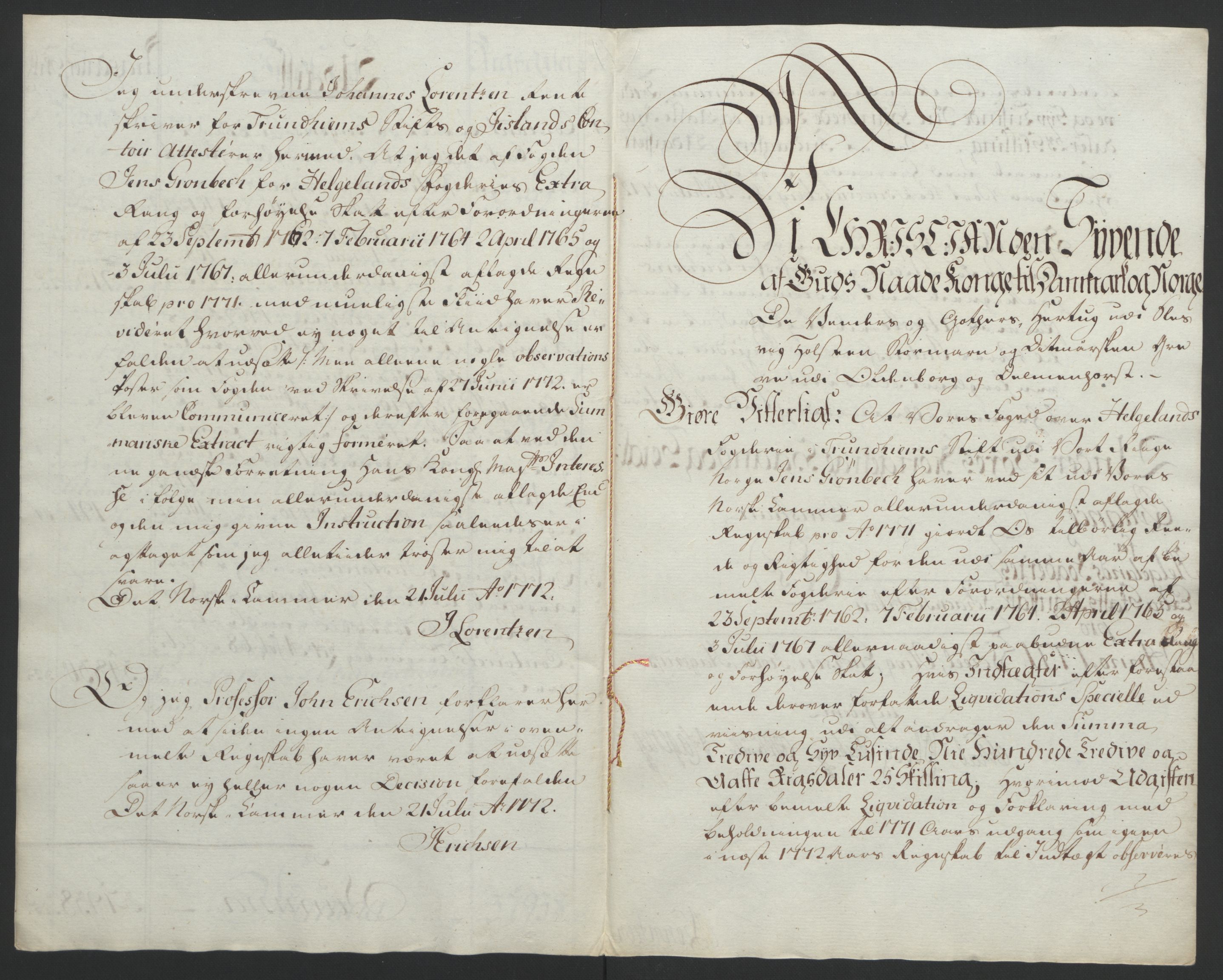 Rentekammeret inntil 1814, Reviderte regnskaper, Fogderegnskap, AV/RA-EA-4092/R65/L4573: Ekstraskatten Helgeland, 1762-1772, p. 321