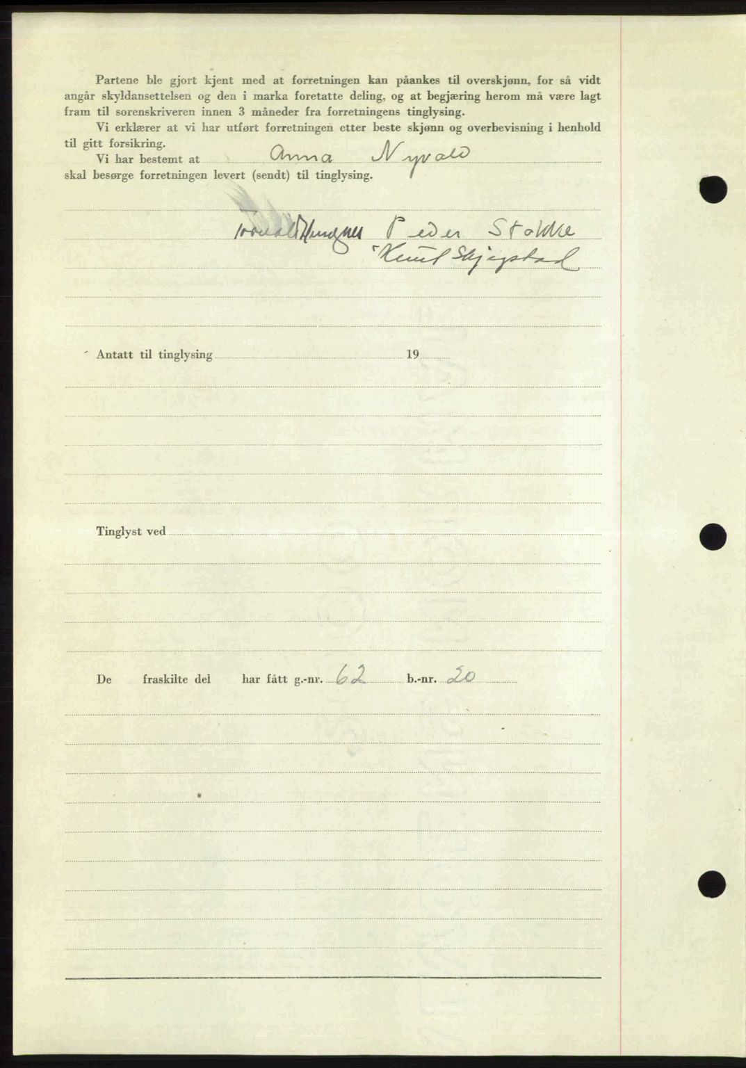 Romsdal sorenskriveri, SAT/A-4149/1/2/2C: Mortgage book no. A24, 1947-1947, Diary no: : 2272/1947