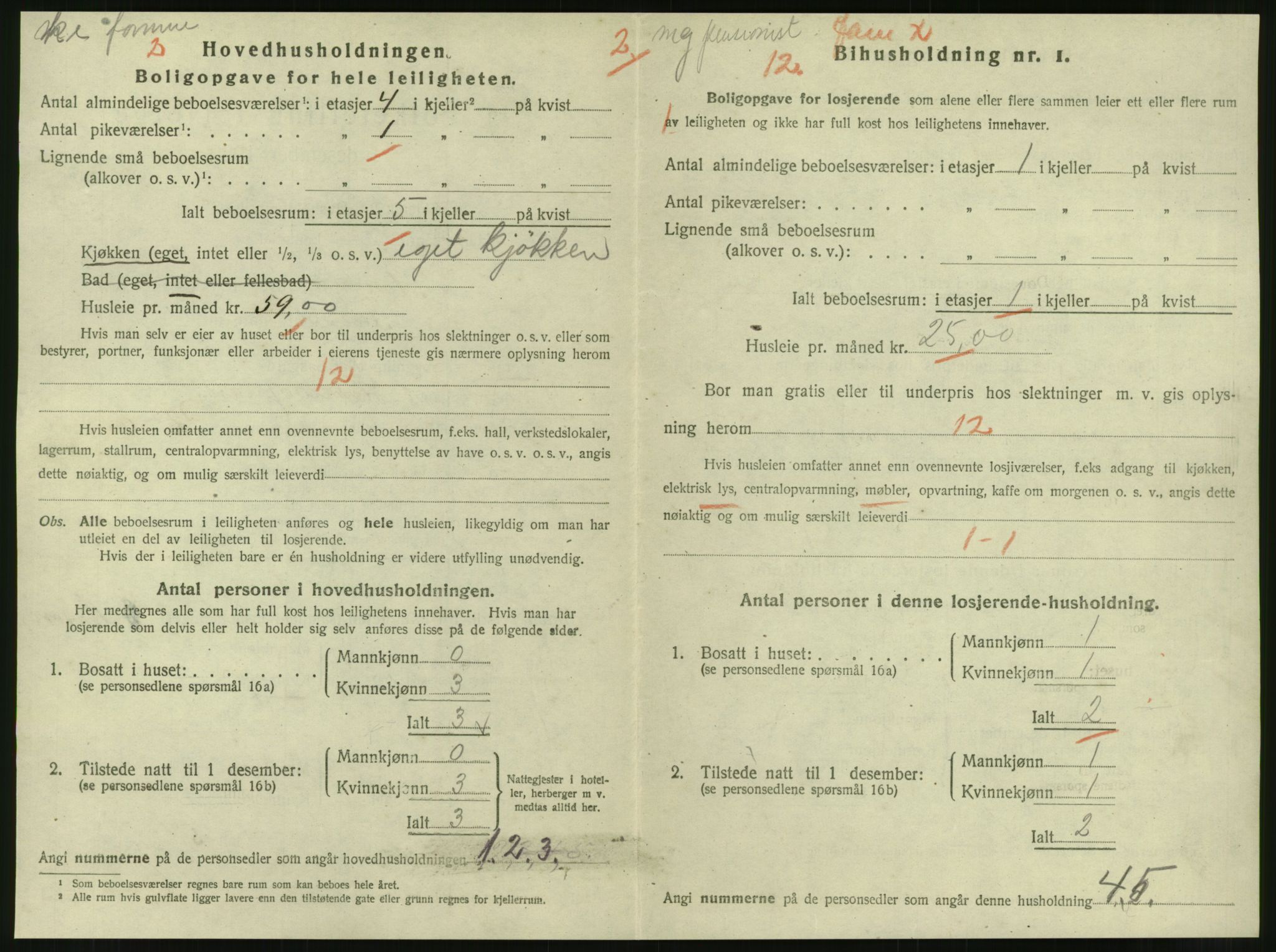 SAT, 1920 census for Steinkjer, 1920, p. 1583