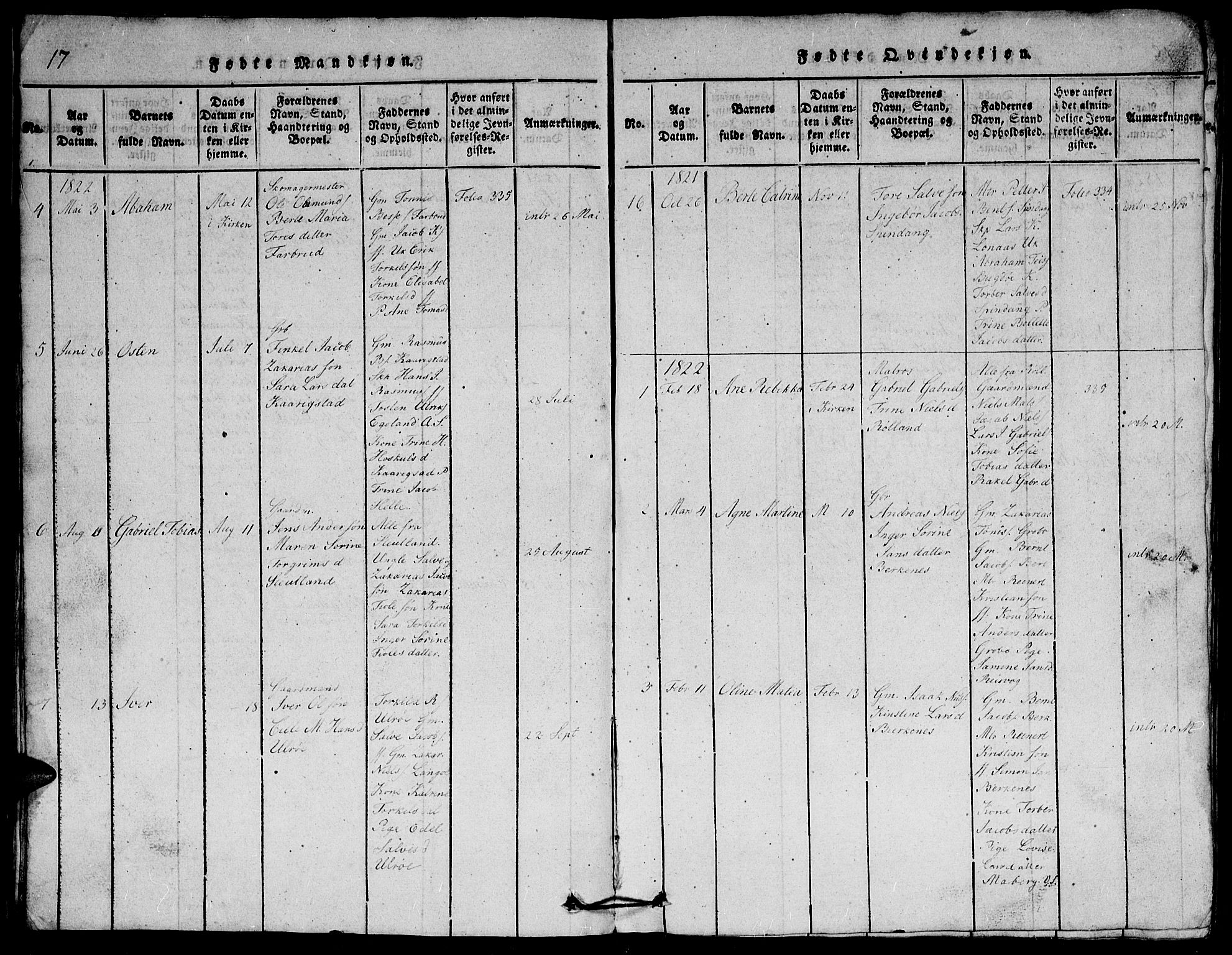 Herad sokneprestkontor, SAK/1111-0018/F/Fb/Fbb/L0001: Parish register (copy) no. B 1, 1815-1852, p. 18