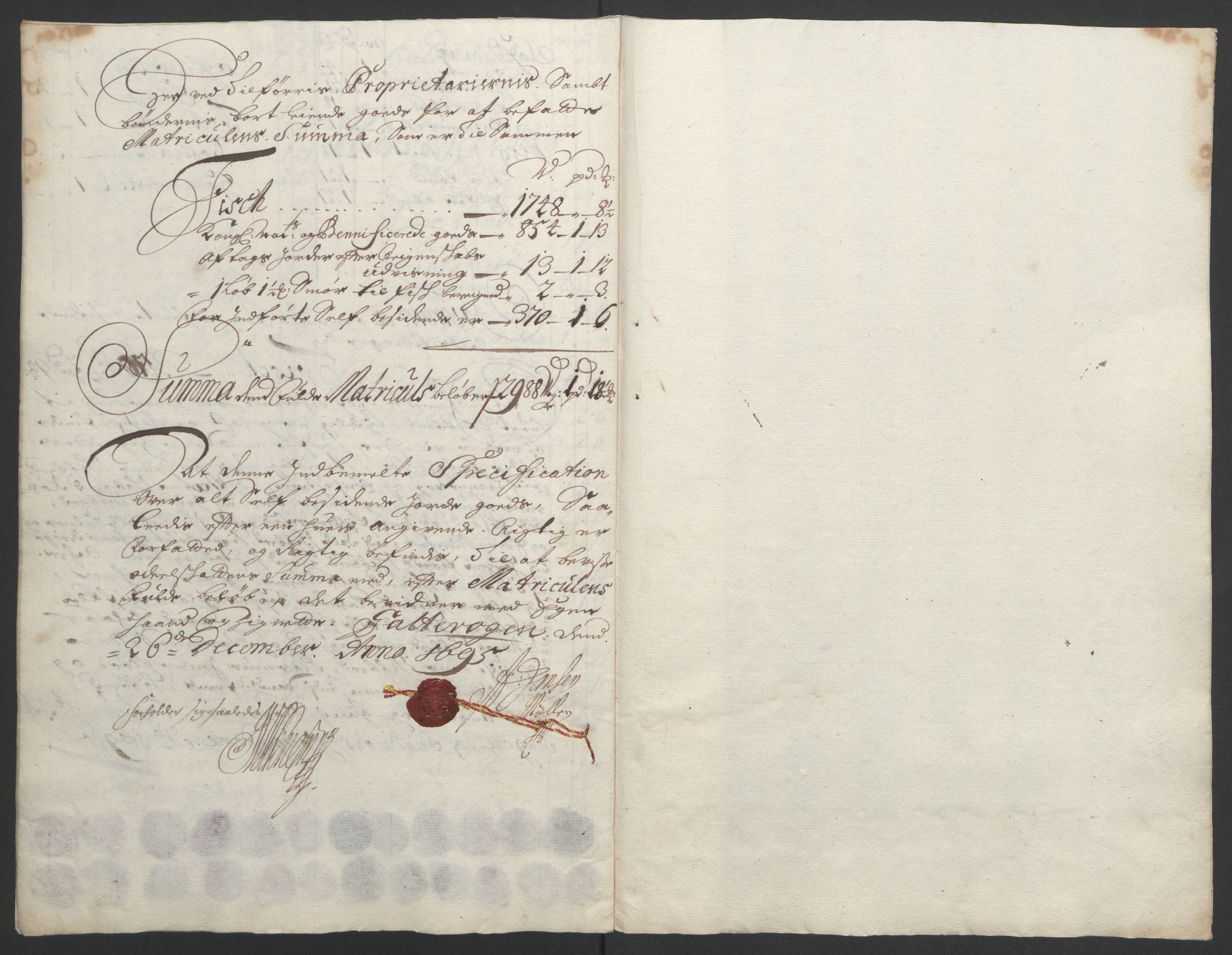 Rentekammeret inntil 1814, Reviderte regnskaper, Fogderegnskap, AV/RA-EA-4092/R54/L3555: Fogderegnskap Sunnmøre, 1694-1695, p. 294