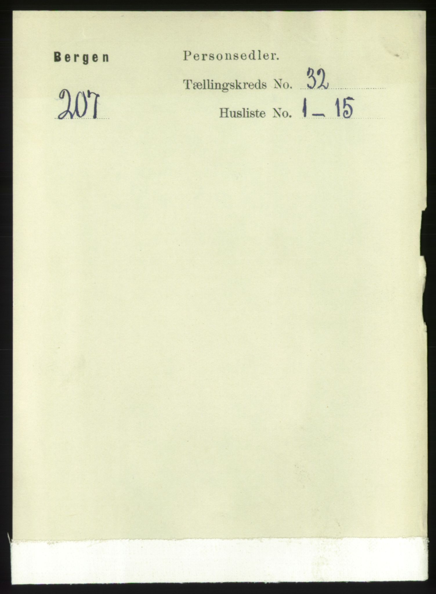 RA, 1891 Census for 1301 Bergen, 1891, p. 40006